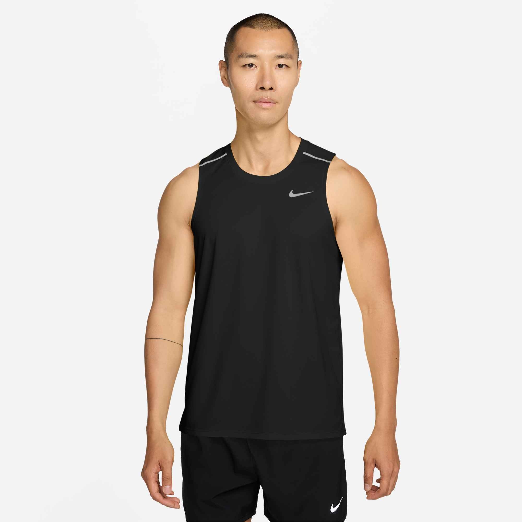 Nike Tanktop "Nike Miler Mens Dri-Fit Running Tank" Sportliche Schnittform, Für Sportmode Und Streetwear