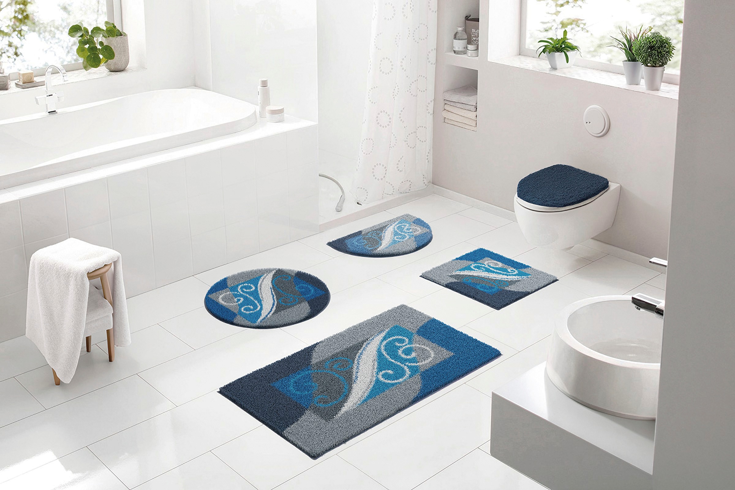 Grund Badematte "Greta" Höhe 20 mm rutschhemmend beschichtet schnell trockn günstig online kaufen