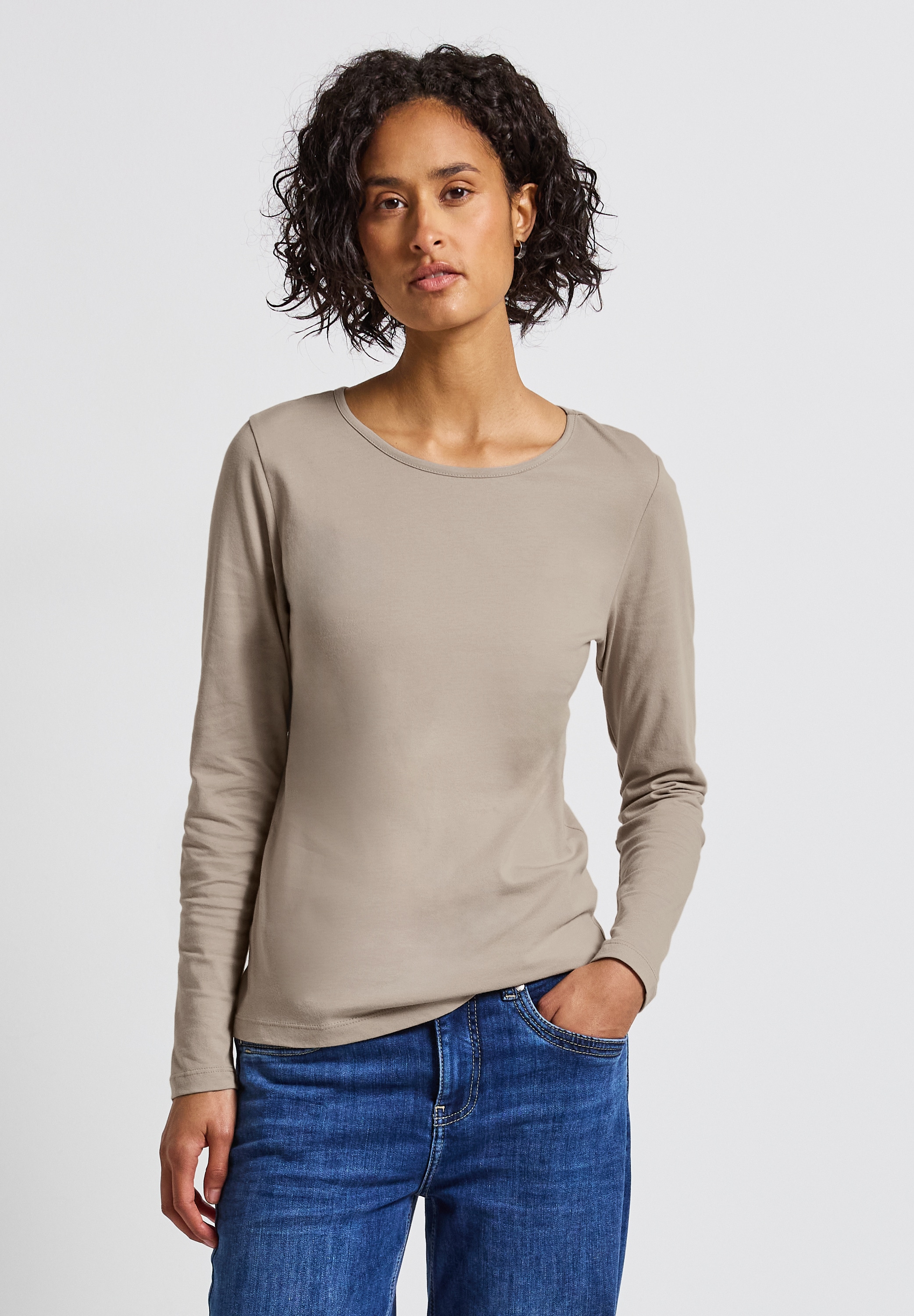 STREET ONE Langarmshirt, aus reiner Baumwolle günstig online kaufen