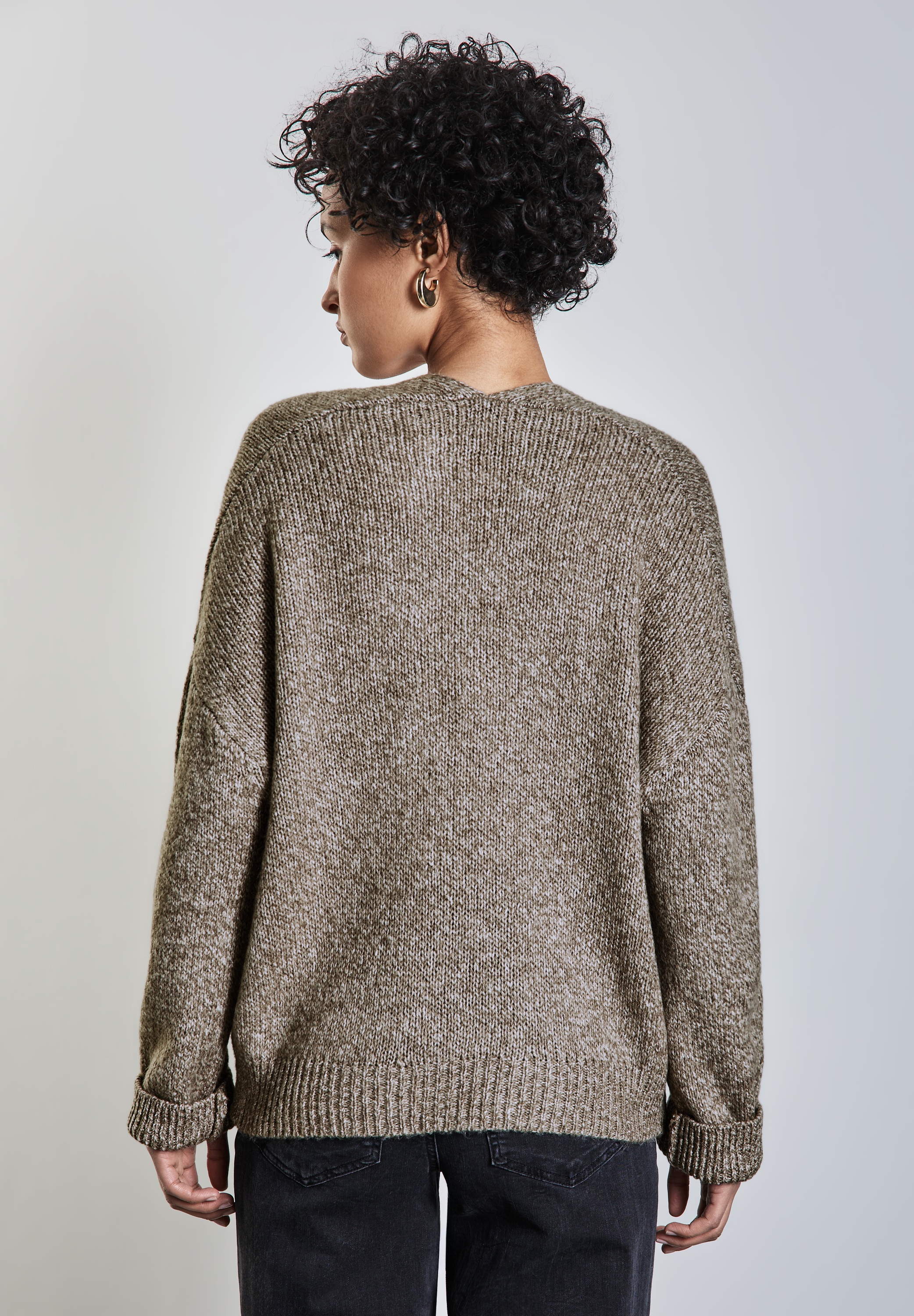 STREET ONE Cardigan, in offener Form, in melierter Optik