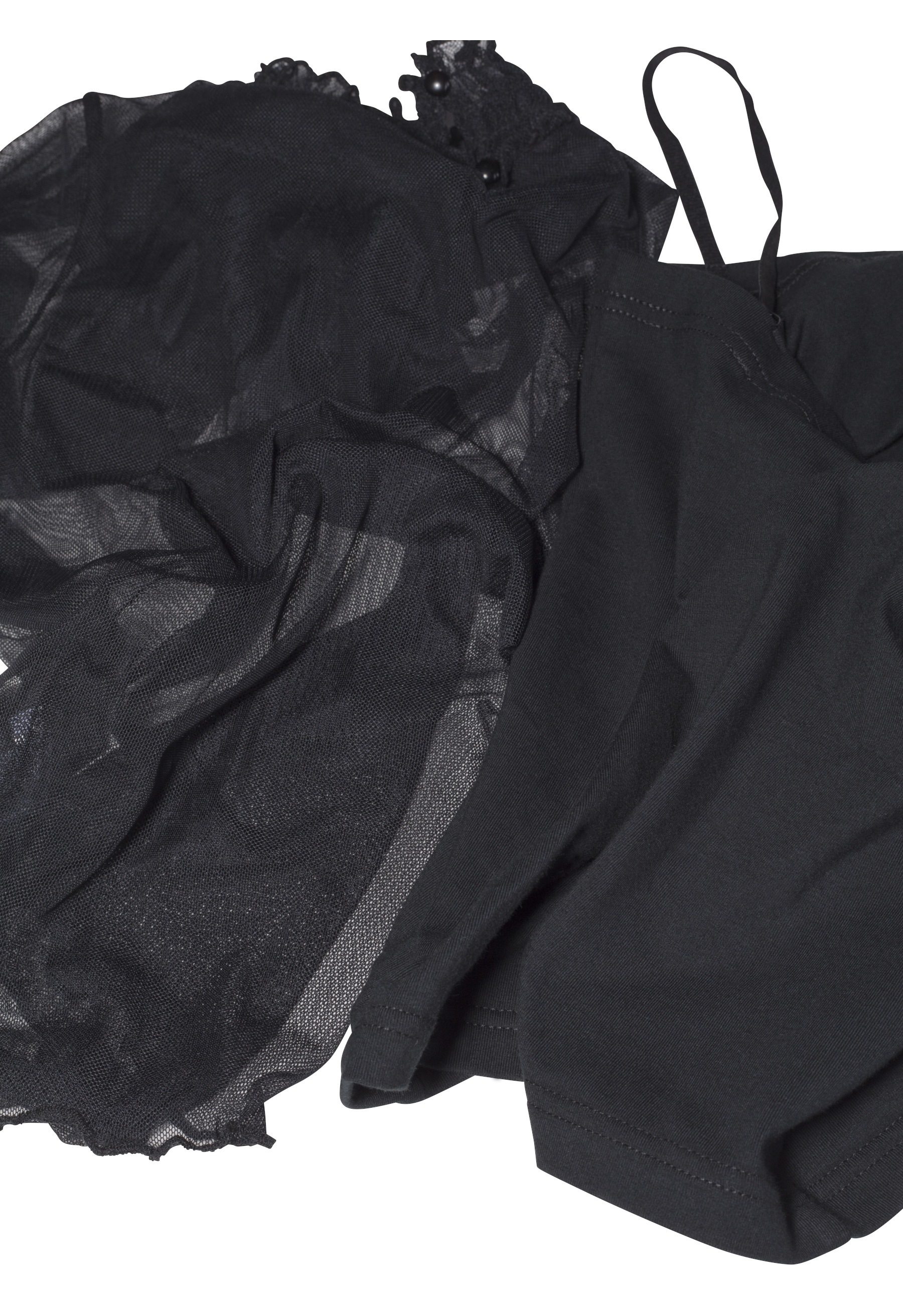 URBAN CLASSICS T-Shirt »Urban Classics Damen Ladies Double Layer Mesh L/S« 1 Stk.