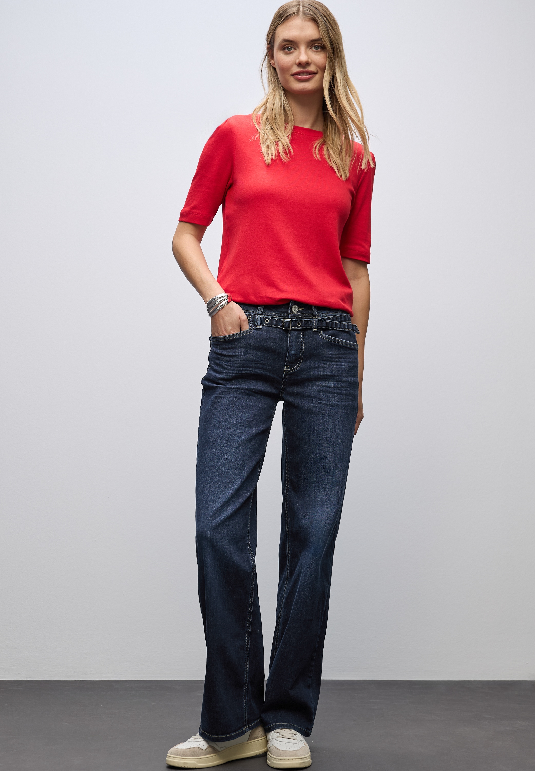 STREET ONE Weite Jeans, mit Jeans-Gürtel