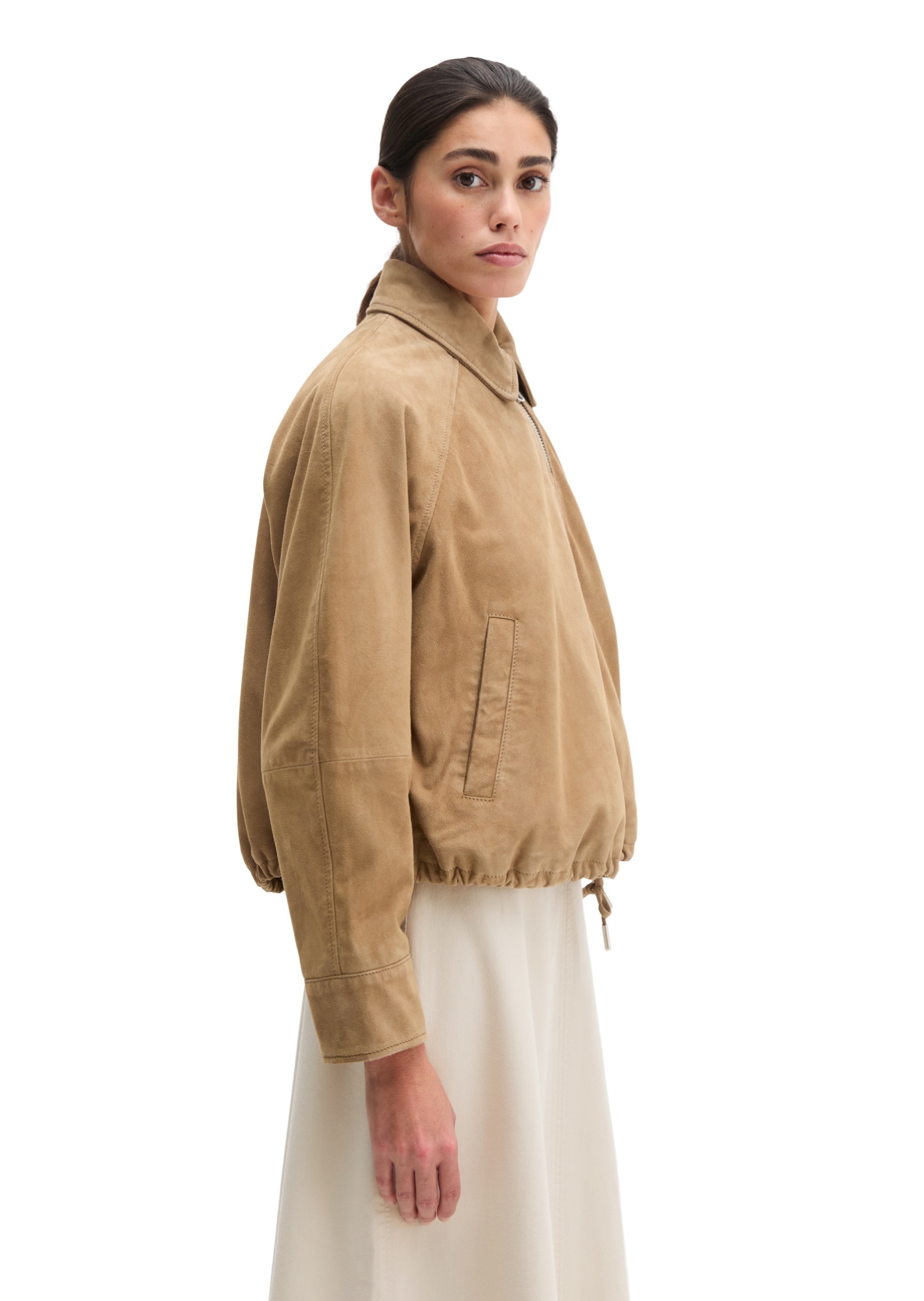 Marc O'Polo Lederjacke »aus weichem Ziegen-Veloursleder«