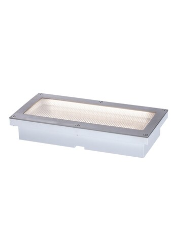 LED Einbauleuchte »Brick IP67 200x100mm 3000K 1,6W 50lm 230V Alu, Grau Metall,...