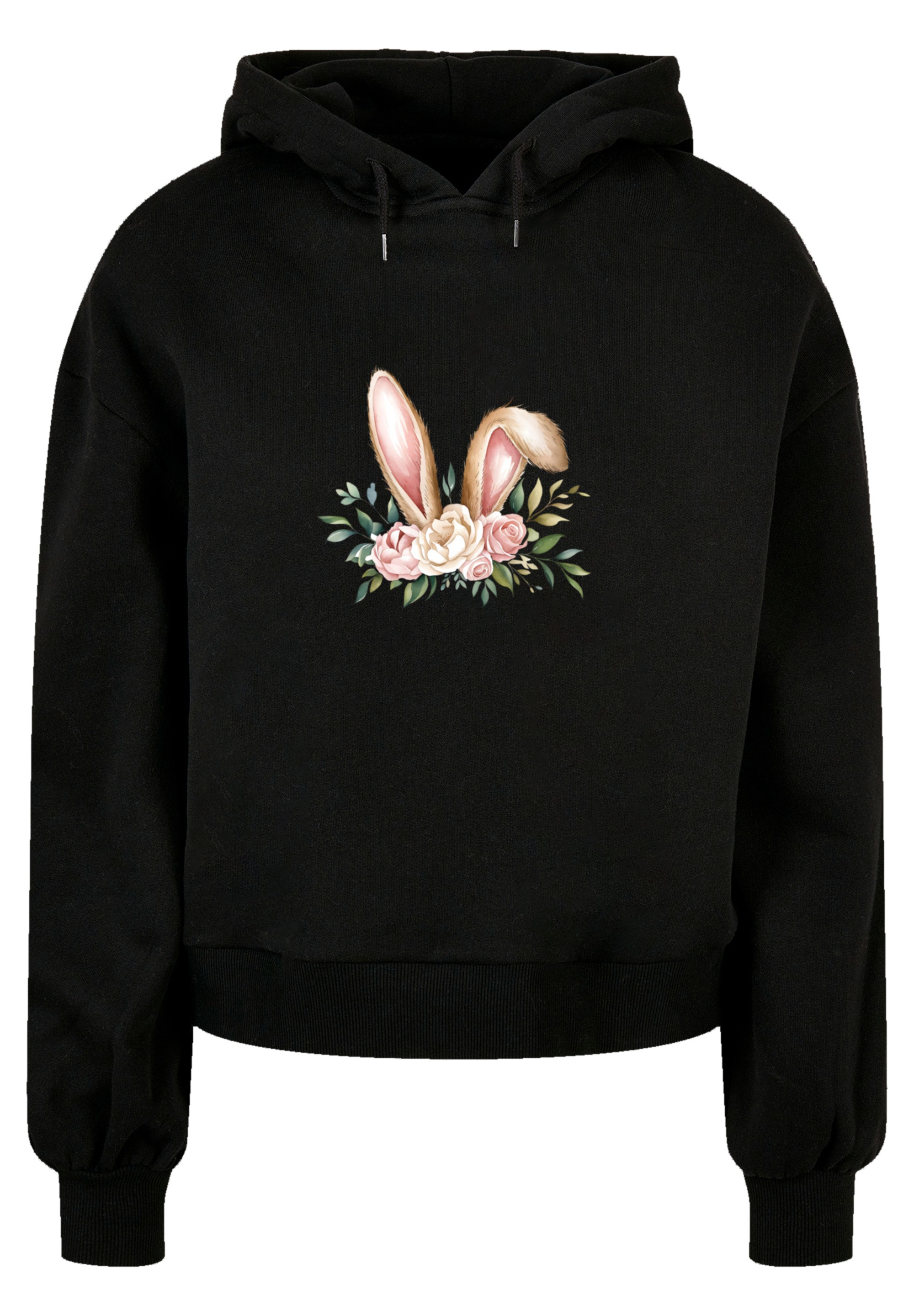 F4NT4STIC Sweatshirt »Blumen Osterhasen Ohren Dekor«, Premium Qualität
