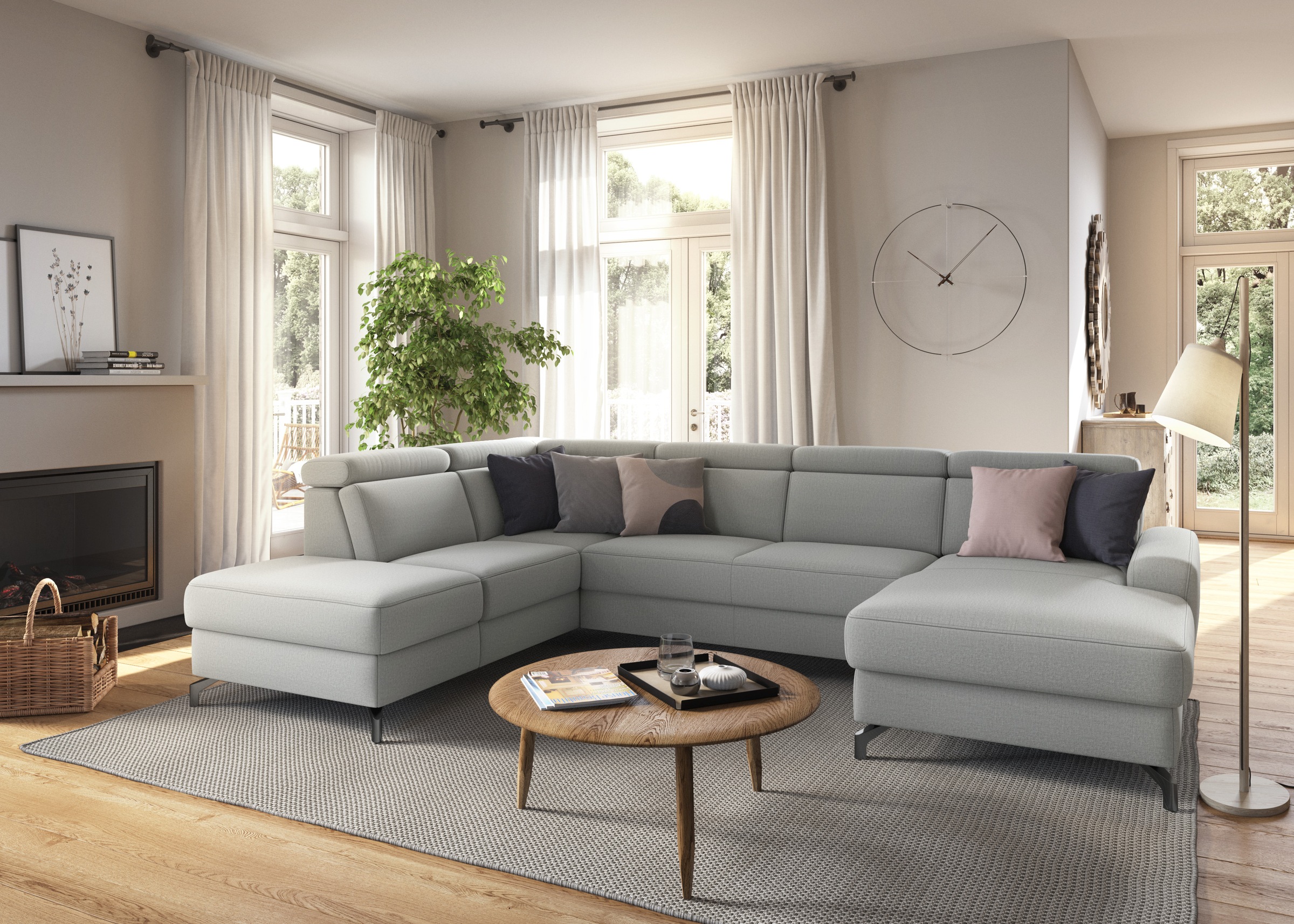sit&more Wohnlandschaft "Scarlett U-Form", inklusive Kopfteilverstellung, w günstig online kaufen
