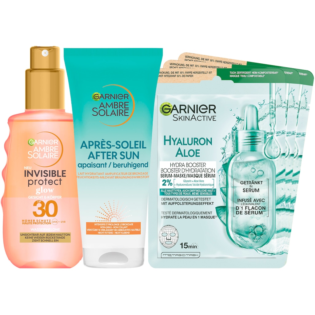 GARNIER Sonnenschutzpflege »Garnier Coffret Young Summer Beauty«, (3 tlg.)