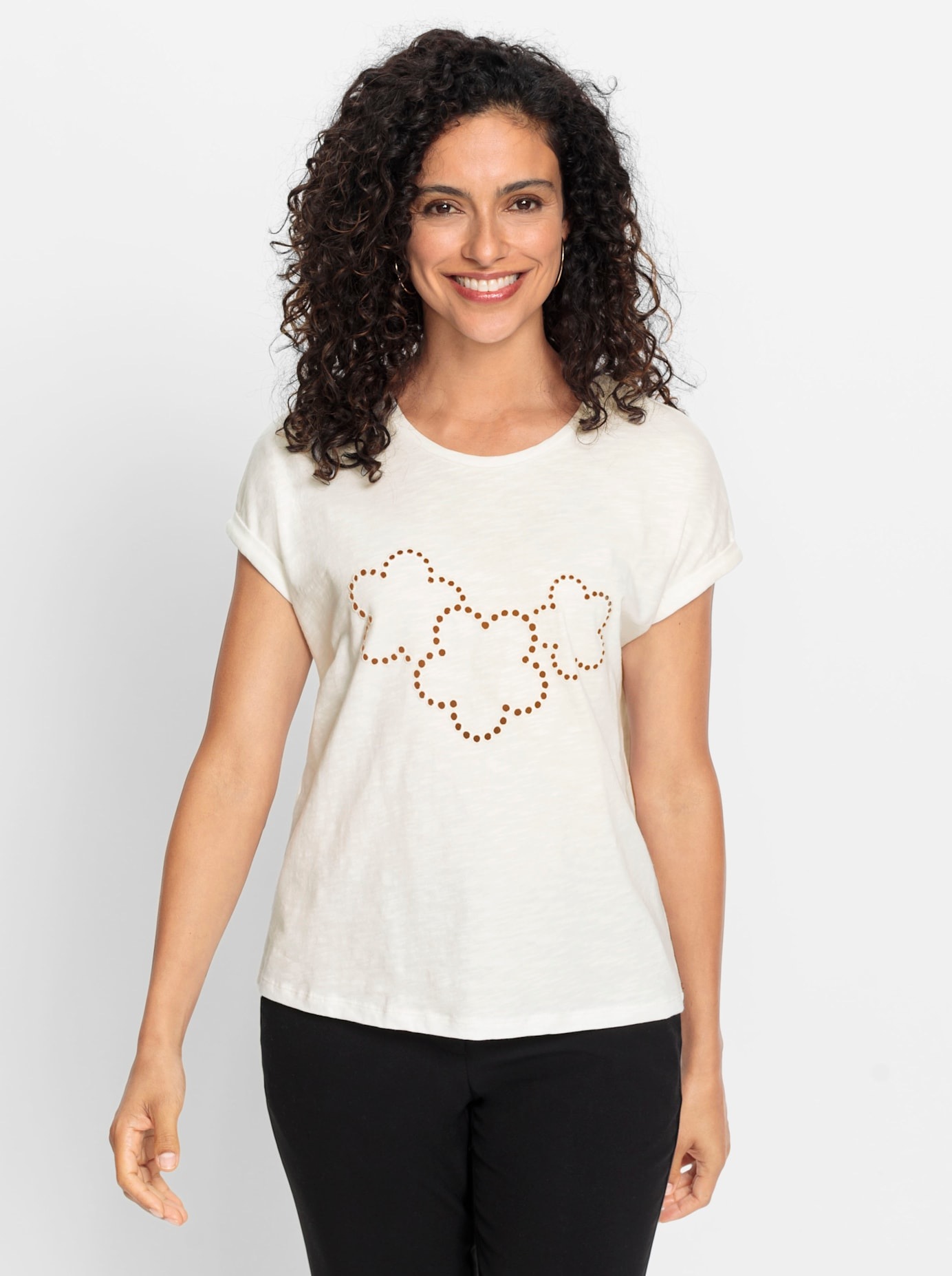 Inspirationen Rundhalsshirt "Rundhals-Shirt" 1 Stk. tlg. günstig online kaufen