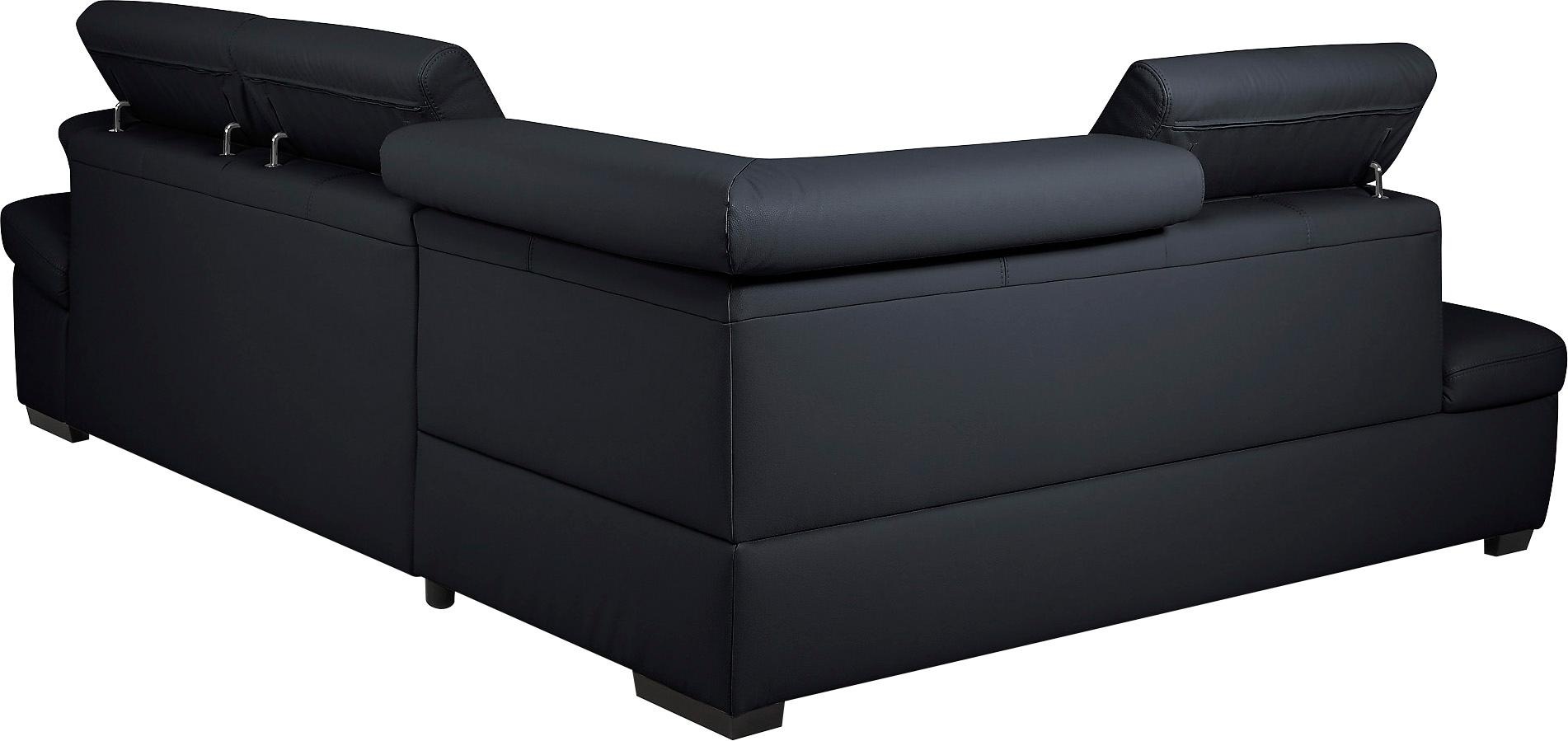exxpo - sofa fashion Ecksofa »Salerno, klassisch modernes Funktionssofa, hoher Sitzkomfort, L-Form«, inkl. Kopf- und Armteilverstellung, wahlweise mit Bettfunktion