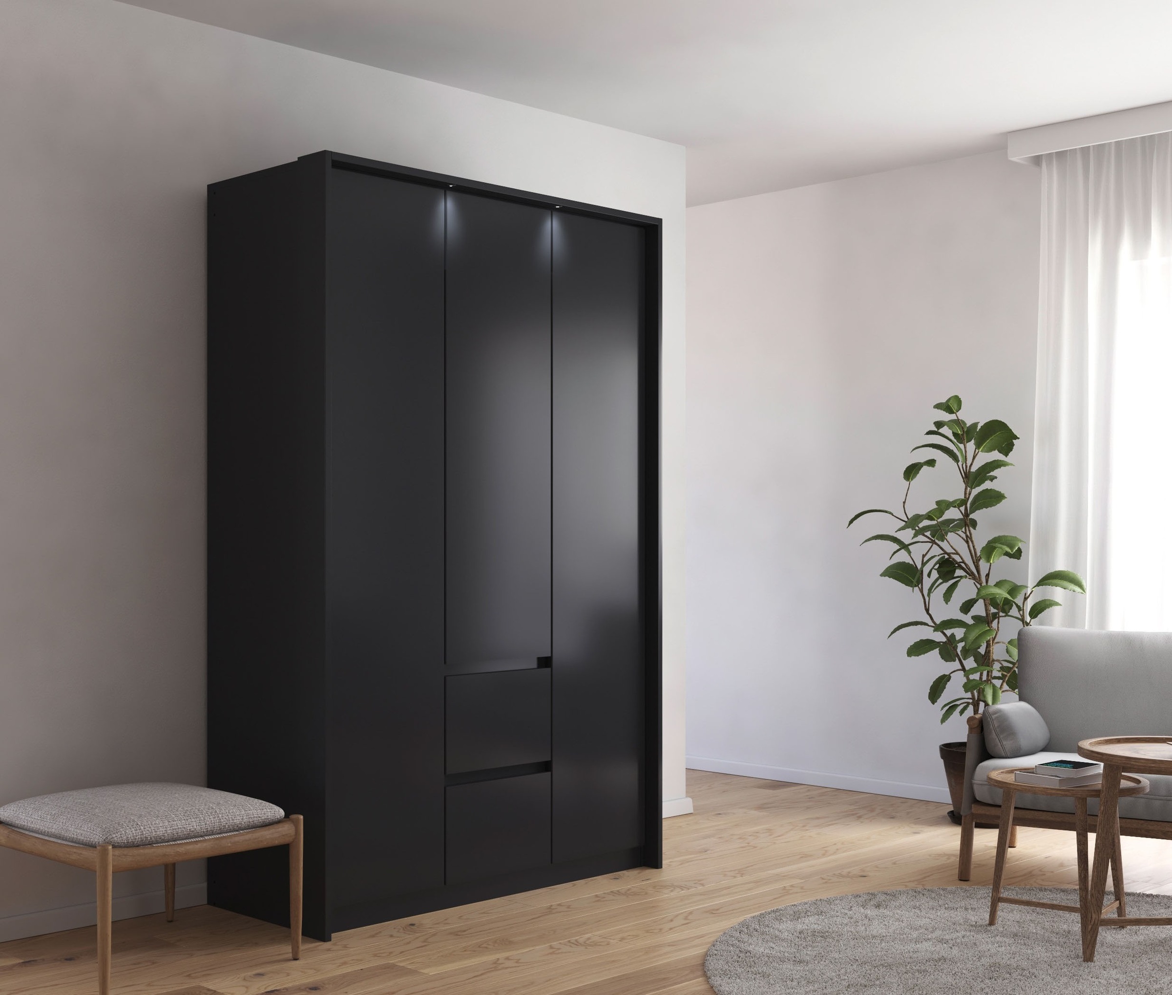 rauch Drehtürenschrank "Mainz mit Passepartout" optional mit Beleuchtung, A günstig online kaufen