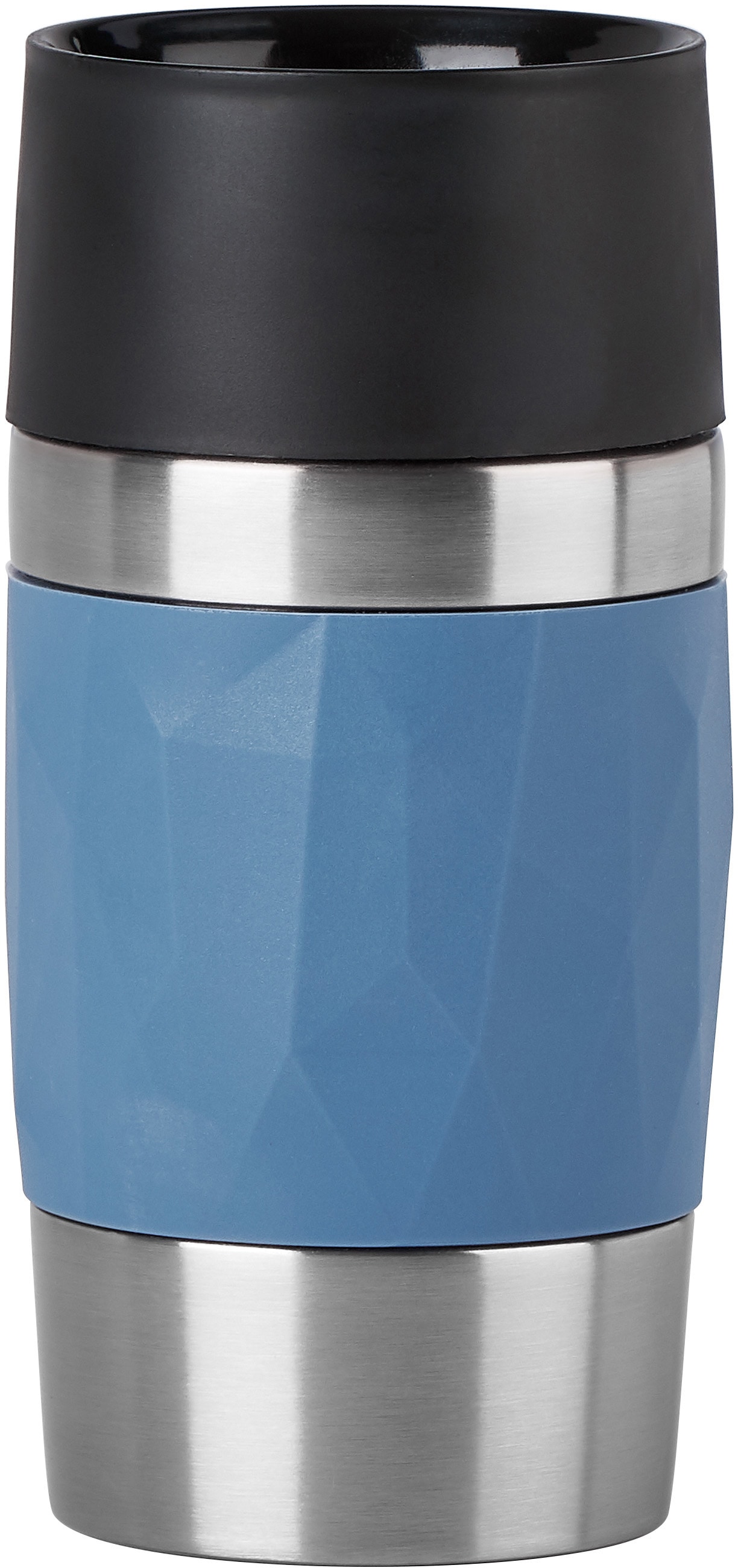 Emsa Thermobecher "Travel Mug Compact", 0,3L, Edelstahl, 3h warm/6h kalt, 360Trinköffnung, spülmaschinenfest