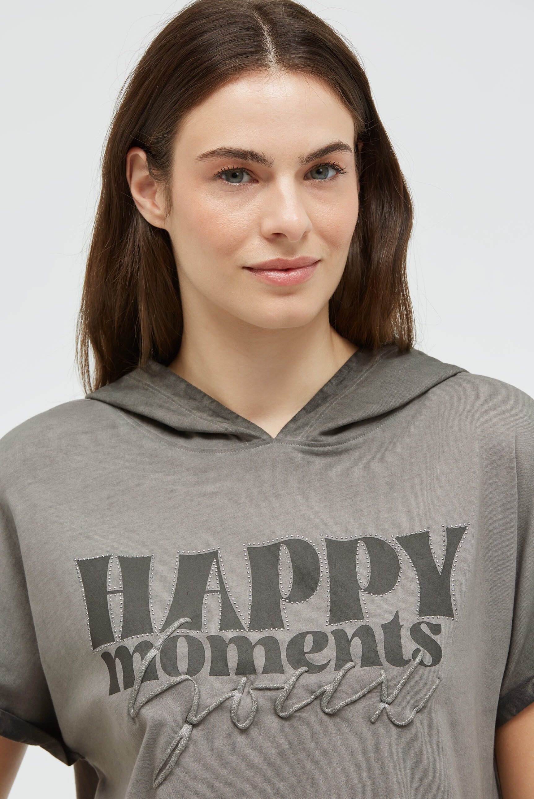 SOCCX Kapuzenshirt mit Bindeband am Saum