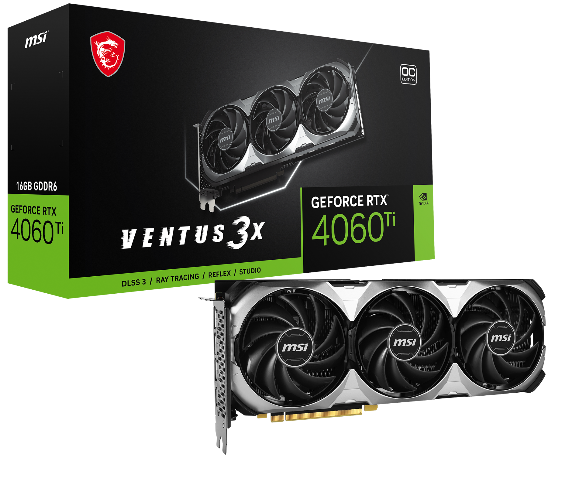 Grafikkarte »RTX 4060 Ti VENTUS 3X 16G OC«, 16 GB, GDDR6