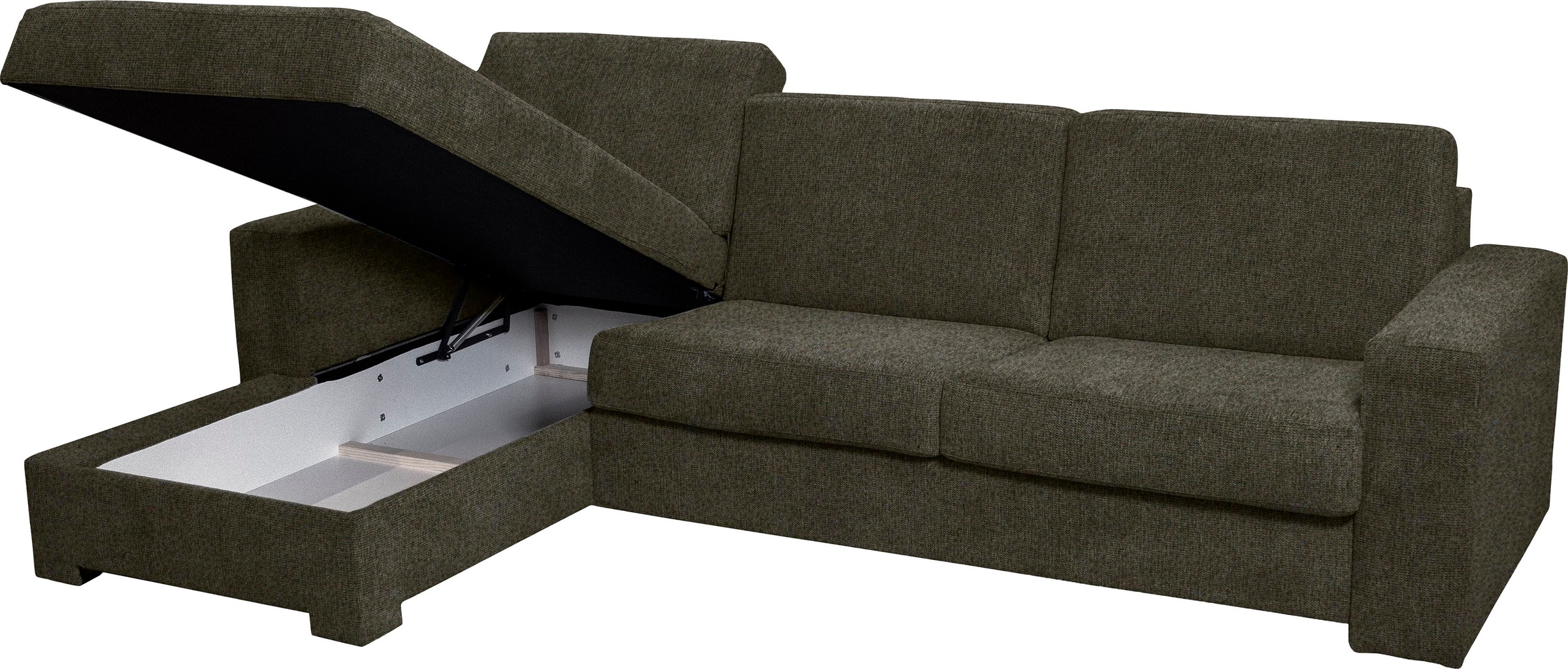Home affaire Ecksofa »Roma "M" Matratzenhöhe 14 cm, Dauerschlaffunktion, mit Unterfederung,«, Liegemaße ca 143x198 cm, L-Form