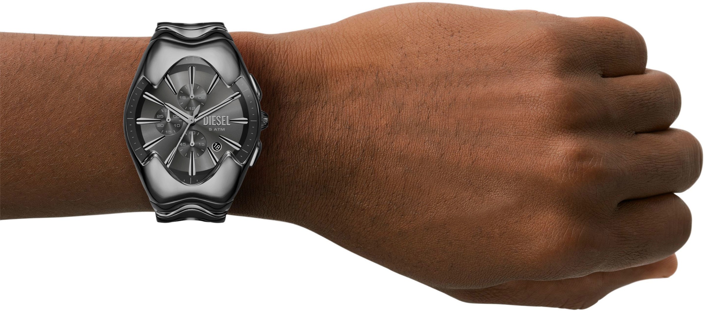Diesel Chronograph »MERCURIAL«, Quarzuhr, Armbanduhr, Herrenuhr, Edelstahlarmband, Stoppfunktion, Tag
