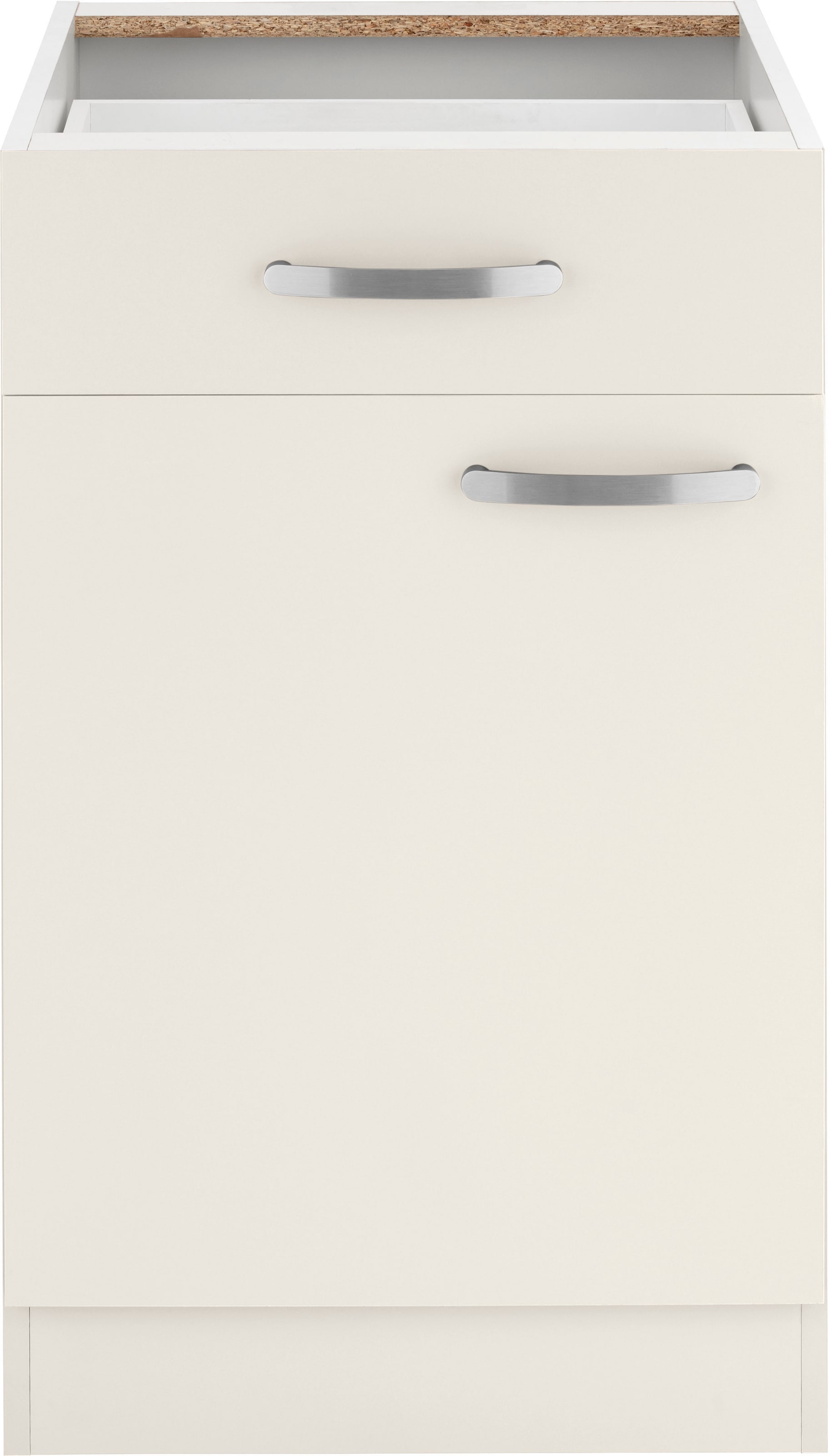 wiho Küchen Unterschrank »Kansas, 50 cm breit, ohne Arbeitsplatte«, mit Schublade und Tür, dahinter ein Einlegeboden