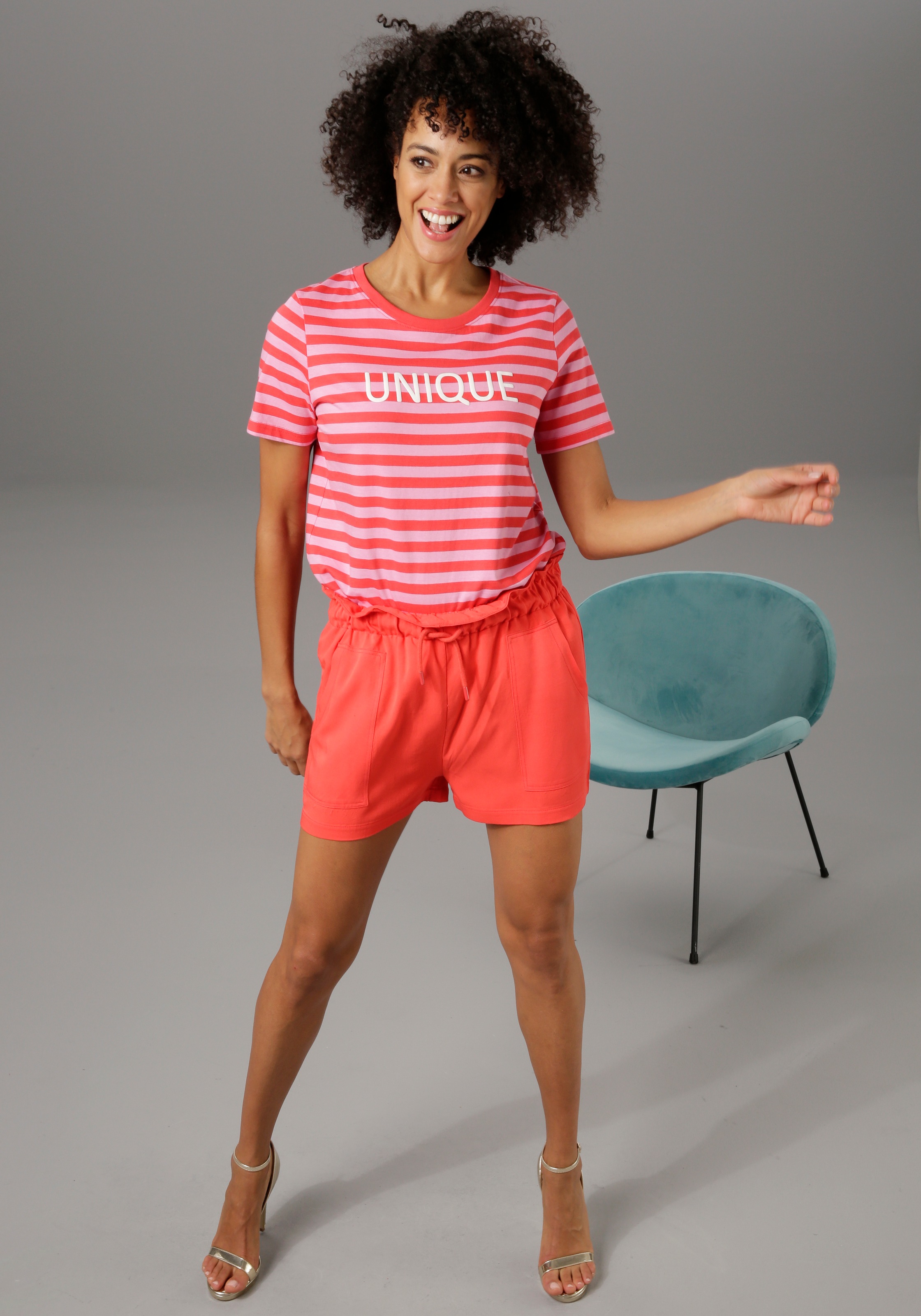 Aniston CASUAL T-Shirt, im und online | BAUR Streifen-Dessin kaufen \