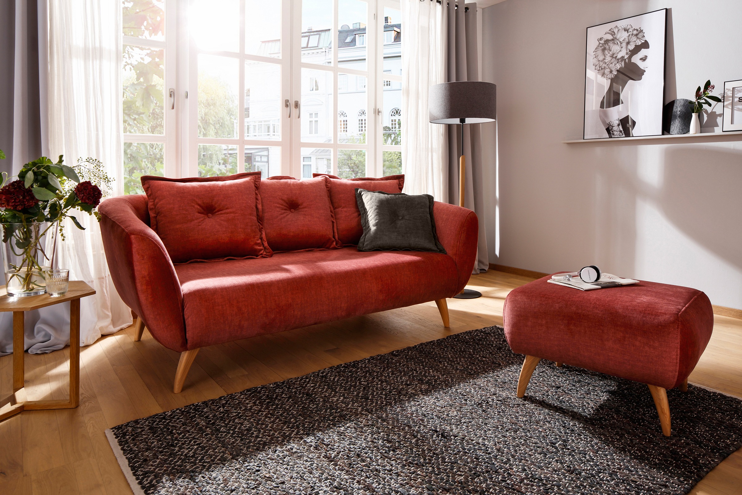 Home affaire 2,5-Sitzer "Baggio modern und romantisches Design, bequem", Zi günstig online kaufen