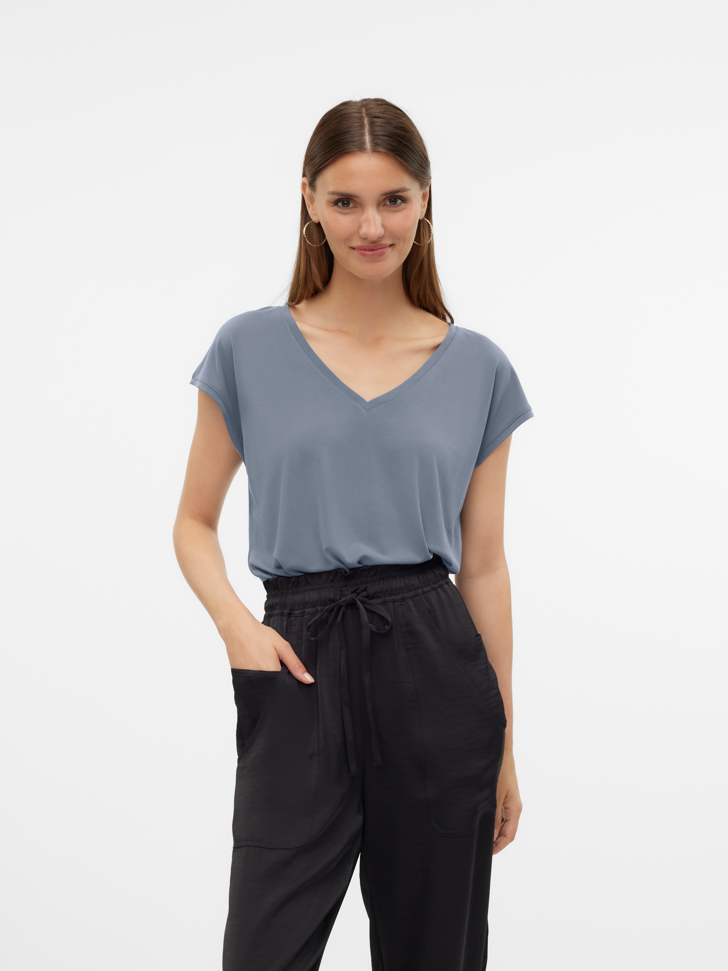 Vero Moda V-Shirt "VMFILLI SS V-NECK TEE GA NOOS" günstig online kaufen