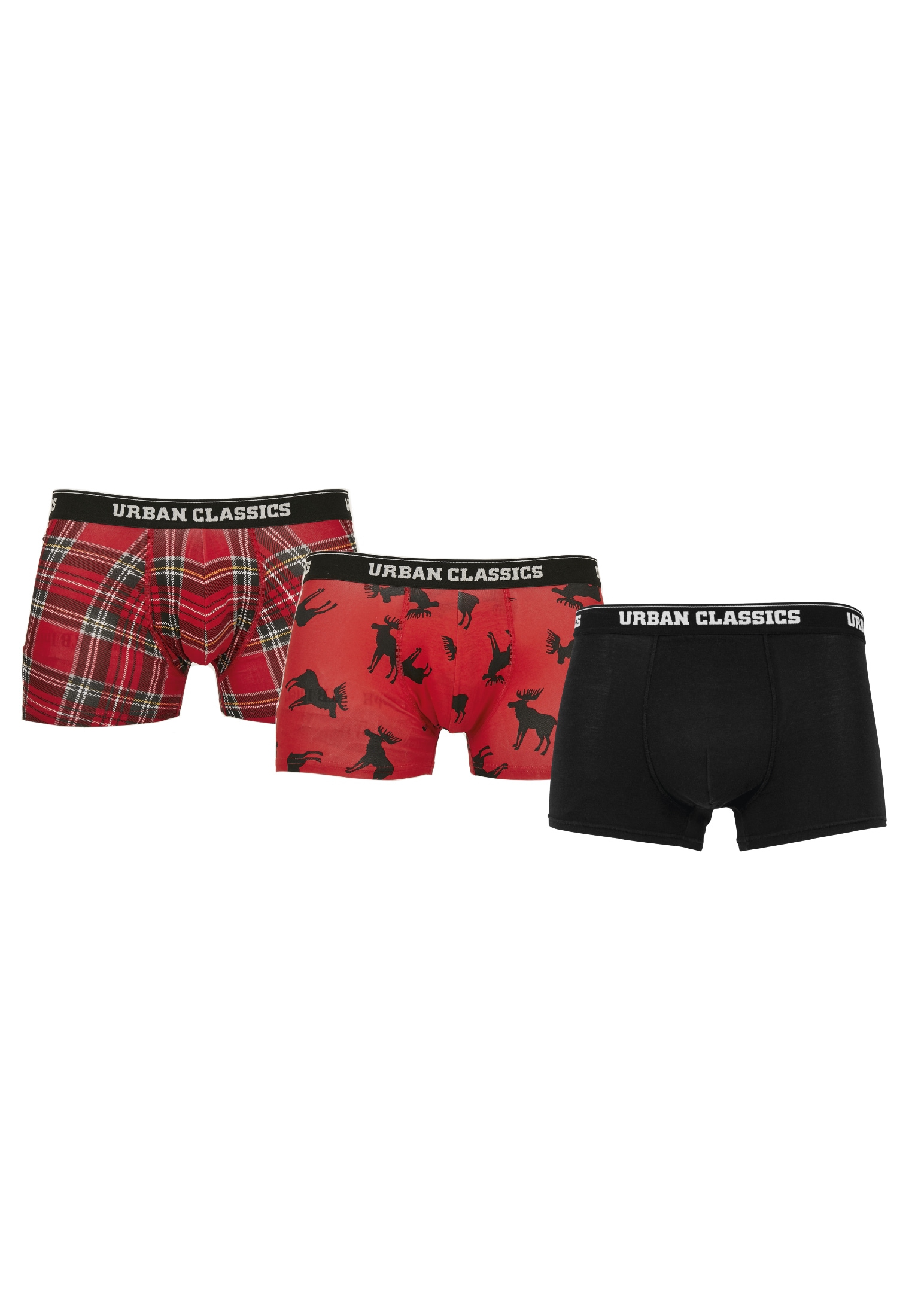 URBAN CLASSICS Boxershorts »Urban Classics Männer Boxer Shorts 3-Pack«, (1 St.)