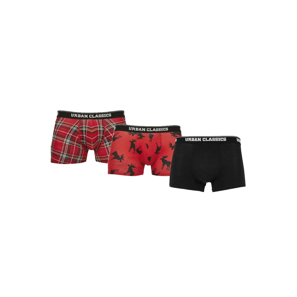 URBAN CLASSICS Boxershorts »Männer Boxer Shorts 3-Pack«, (1 St.)