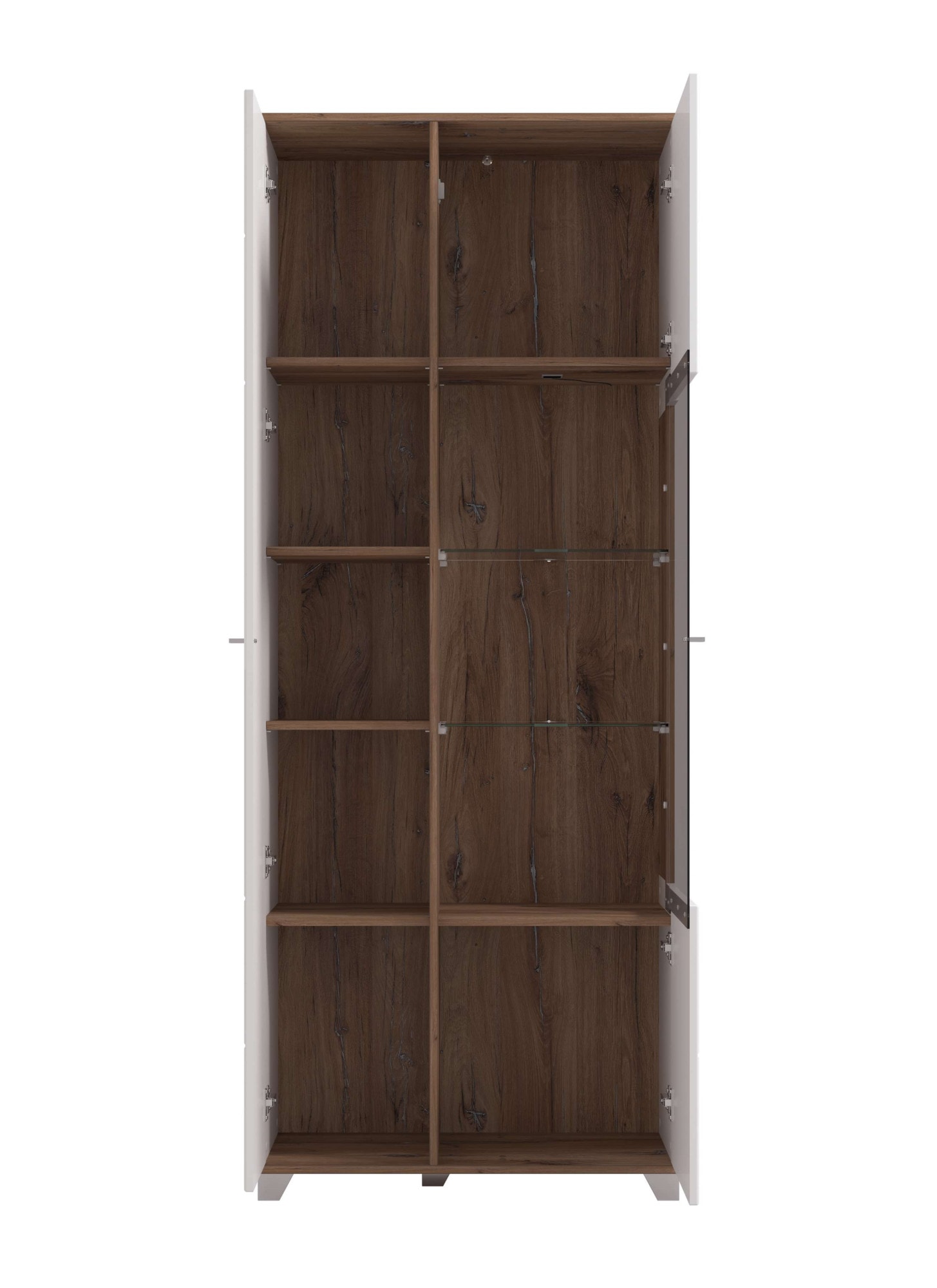 INOSIGN Vitrine »Burgundy Vitrinenschrank, Standvitrine, Showcase«, Hochglanzfronten, Glastür, Komplettes Innenleben