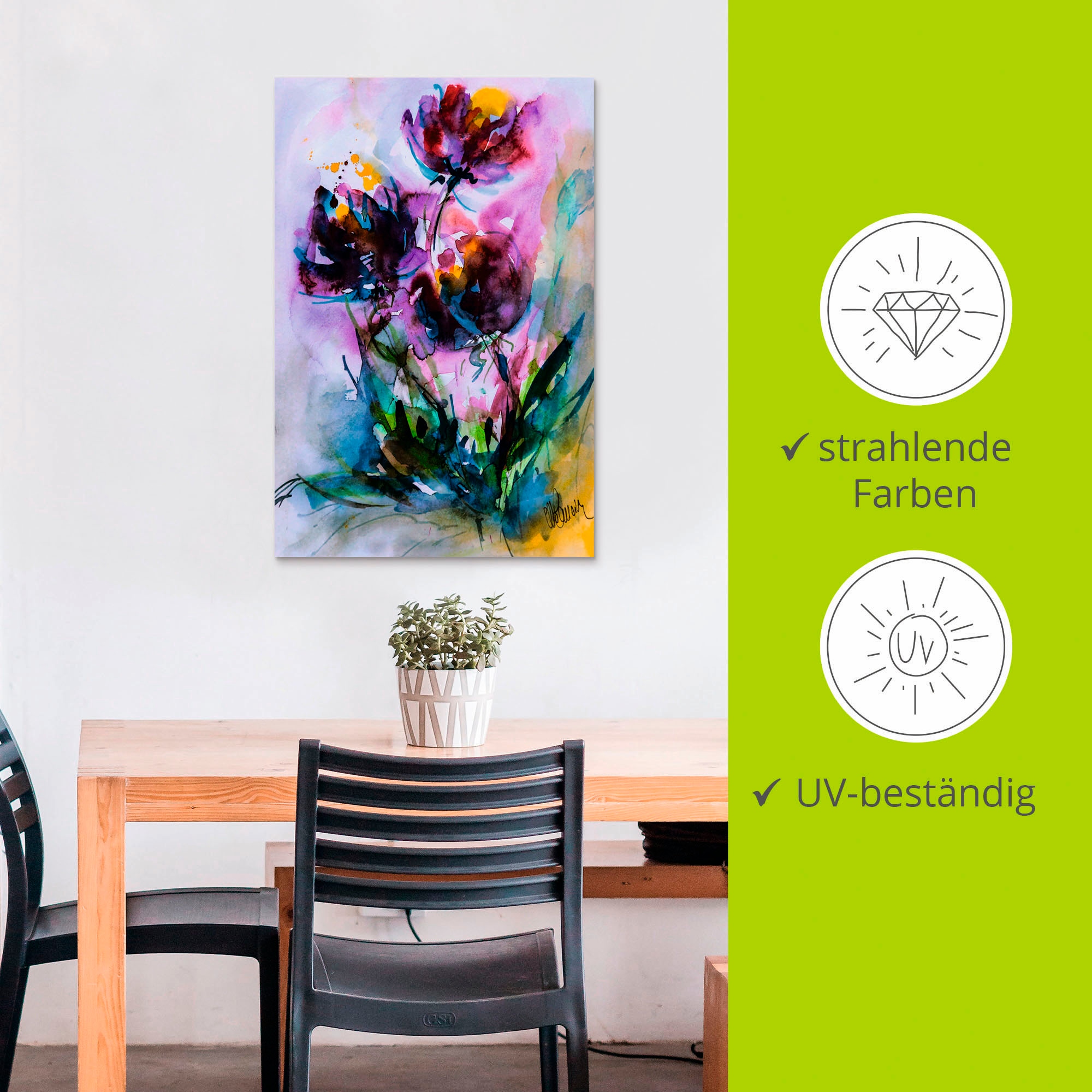 Artland Wandbild »Küchenschelle«, Blumen, (1 St.), als Alubild, Outdoorbild, Leinwandbild, Poster in verschied. Größen