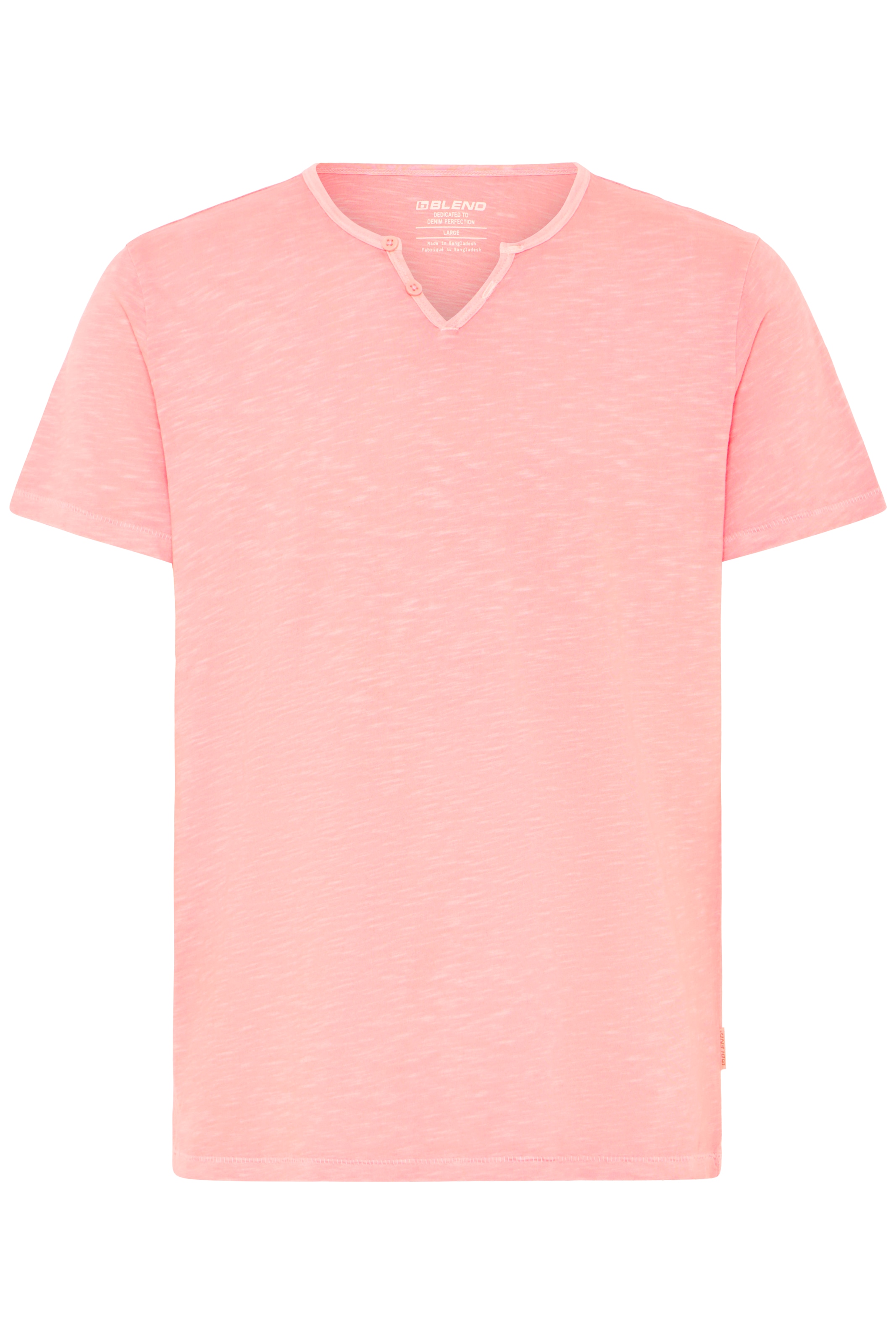 Blend T-Shirt "BHAshton split neck tee" mit Deko-Knopfdetail am Ausschnitt günstig online kaufen