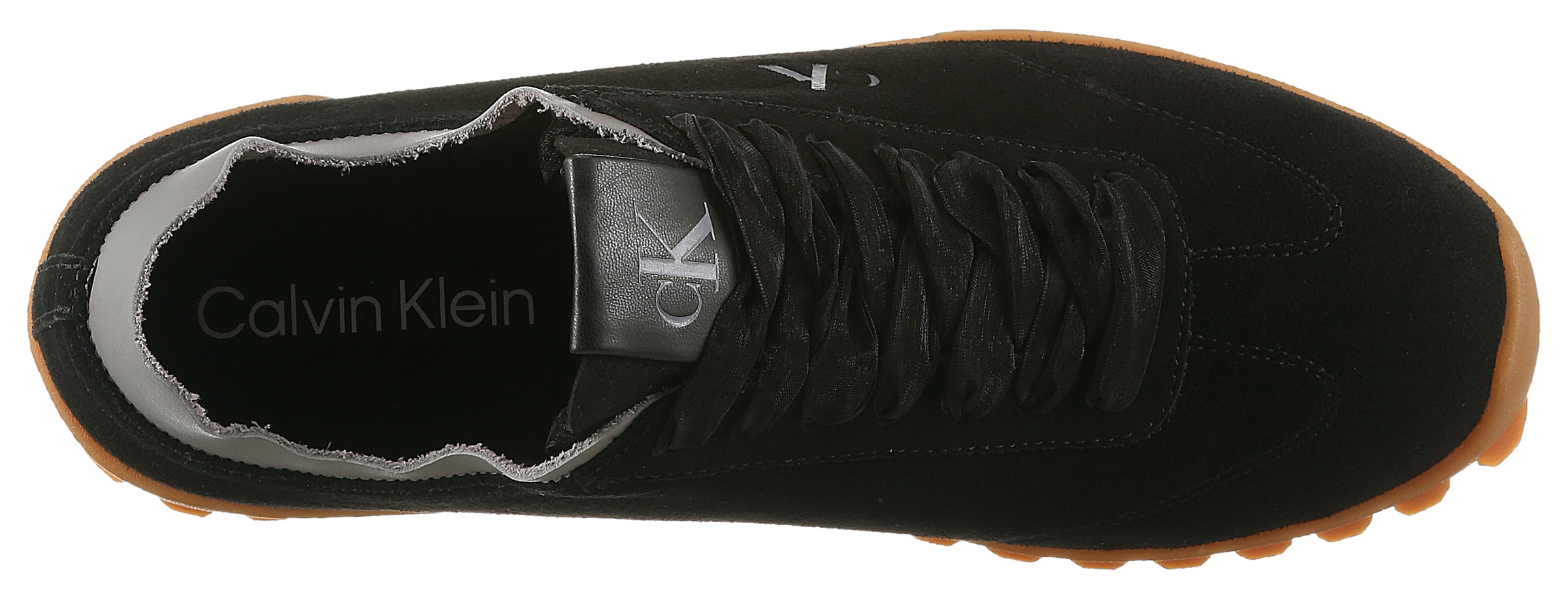 Calvin Klein Sneaker »LOW PROFILE RUN MG SUE DB LACES«  Freizeitsneaker, Halbschuh, Schnürschuh mit Profilsohle
