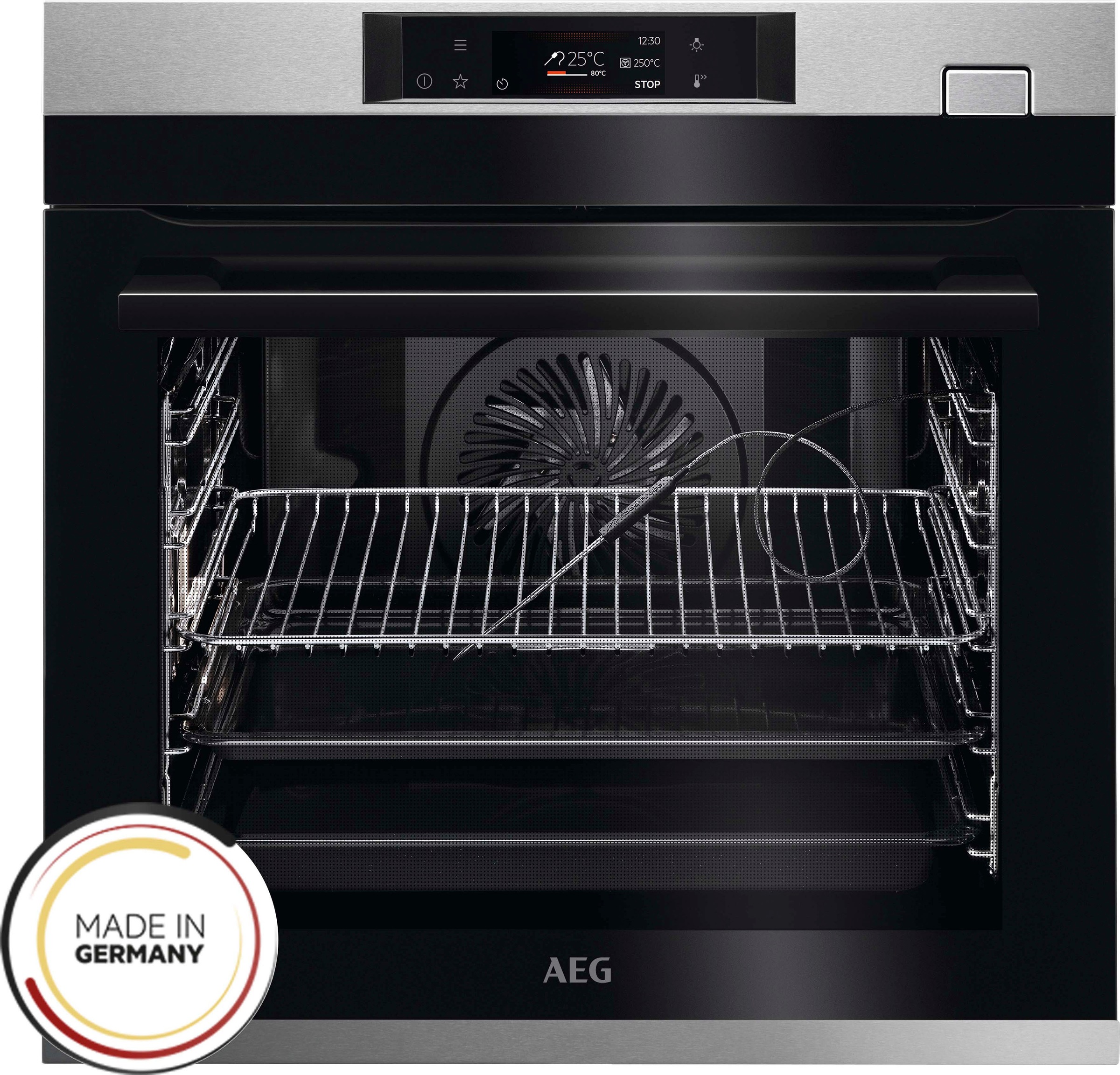 AEG Einbaubackofen Serie 8000 »BSE78228BM«, mit Vollauszug, Steam Clean