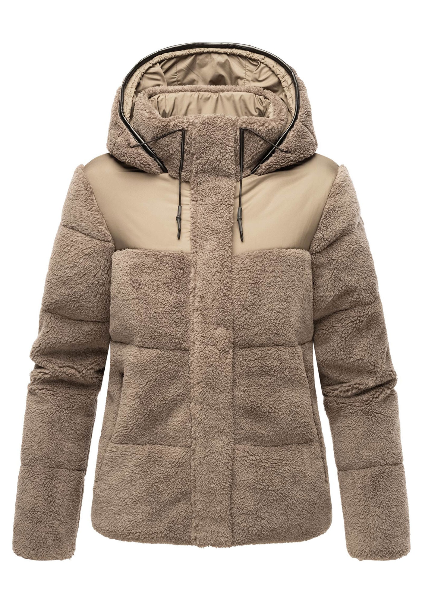 Marikoo Winterjacke »Kaguraa«, warme Teddyfell Sherpa Jacke