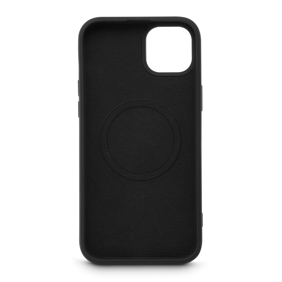 Hama Handyhülle »Handyhülle MagCase "Fantastic Feel" für Apple iPhone 15, Schwarz«, Apple iPhone 15, Kratzschutz und bezogene Seitentasten