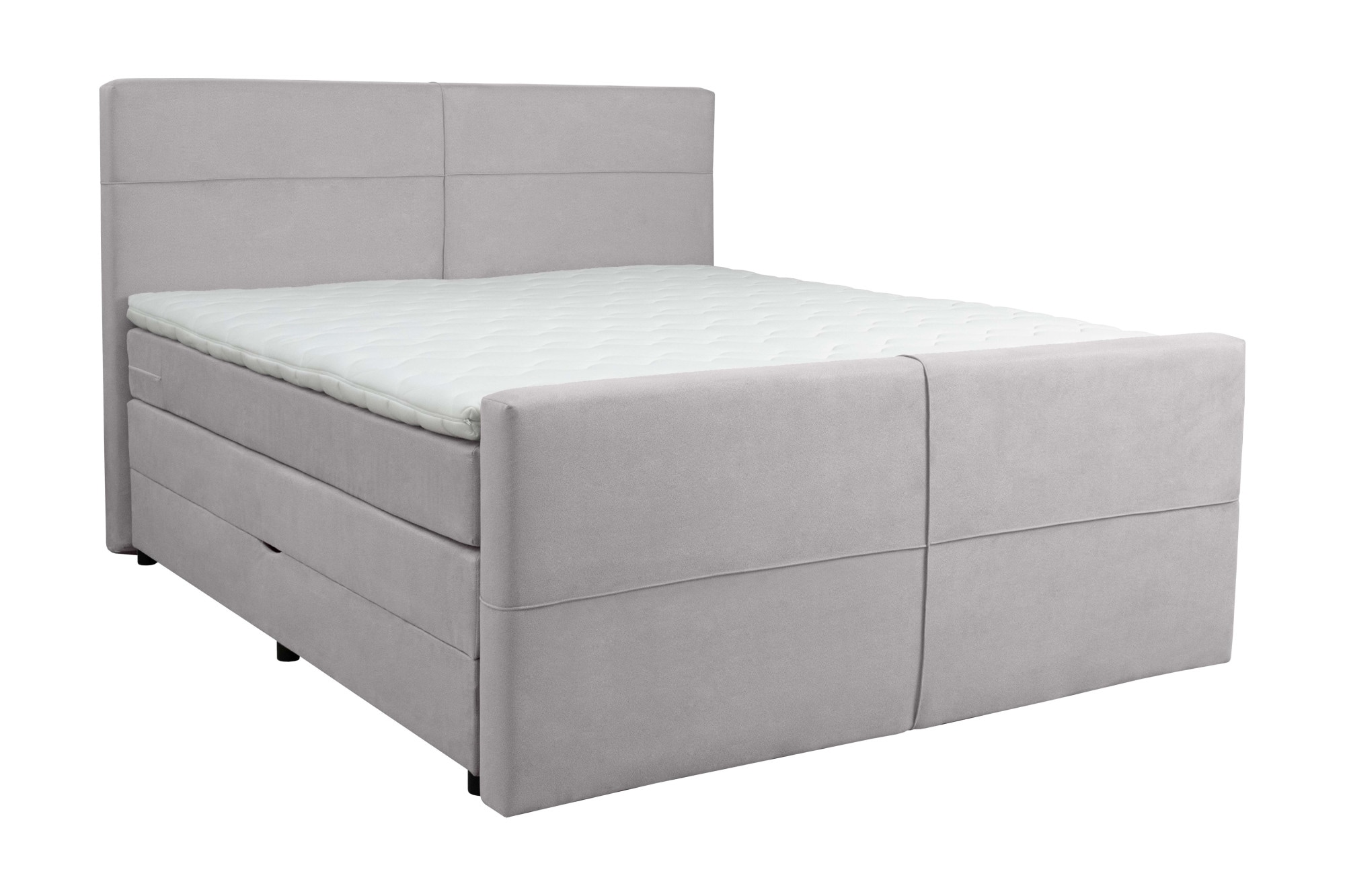 Home affaire Boxspringbett »Lucas, Doppelbett, Polsterbett, Federkernbett, Komfortbett, 160,180 cm« inkl. 6 cm Topper, zwei Bettkästen, Taschen-Federkernmatratze in H3