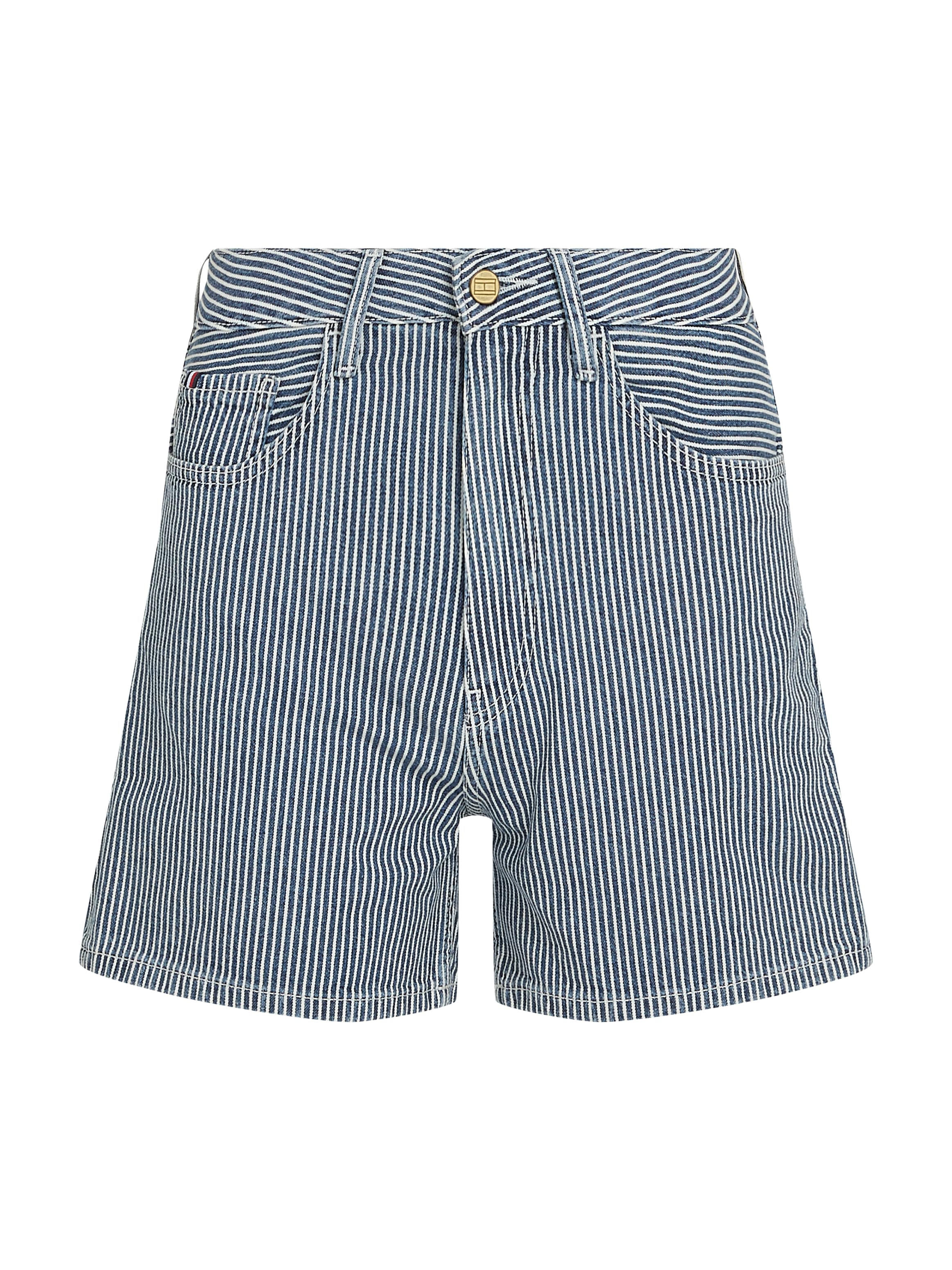 Tommy Hilfiger Shorts »DNM MINI SHORT HW JAZ«, mit Streifen-Muster