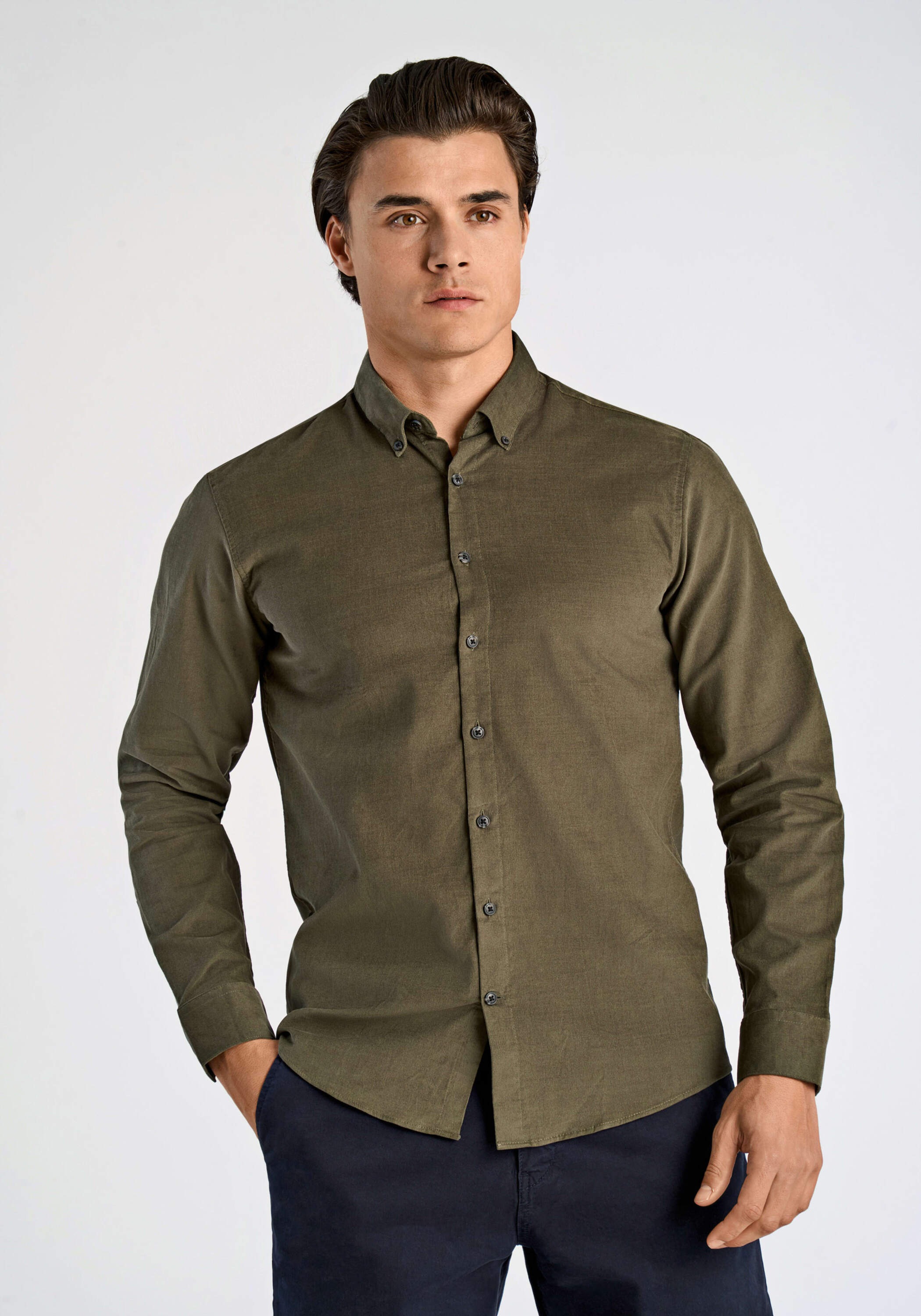 LINDBERGH Langarmhemd "Cordhemd Relaxed Fit" günstig online kaufen