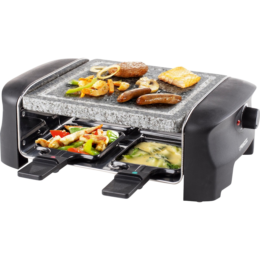 PRINCESS Raclette »4Personen-Stein-Grill - 162810«, 4 St. Raclettepfännchen, 600 W