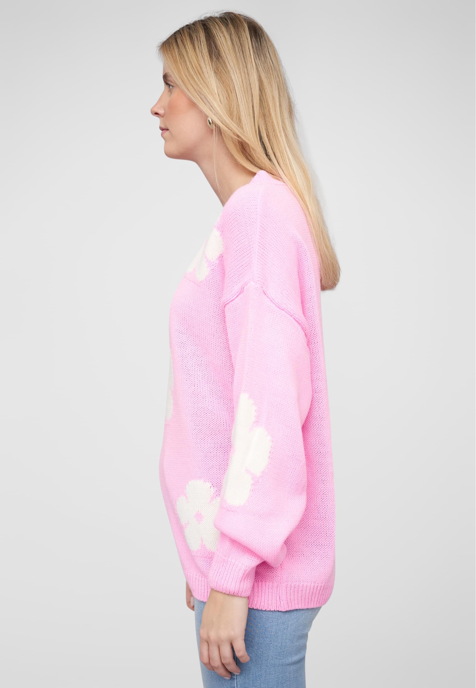CLOUD 5IVE Rundhalspullover »CLOUD 5IVE Cloud 5ive Crewneck Knit Sweater with Flowers«, (1 tlg.)