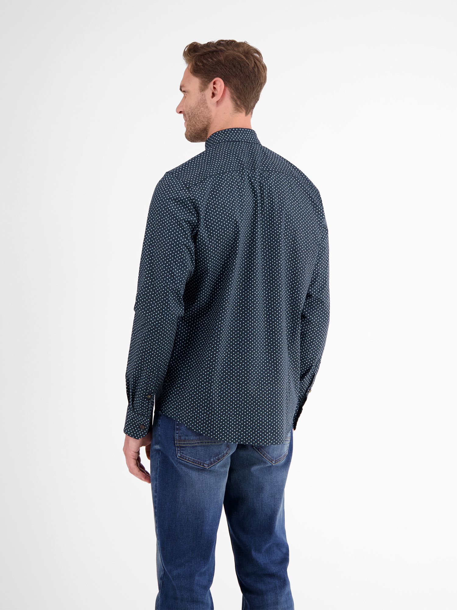 LERROS Langarmhemd "Modisches Poplinhemd für Herren mit Stretchanteil" günstig online kaufen