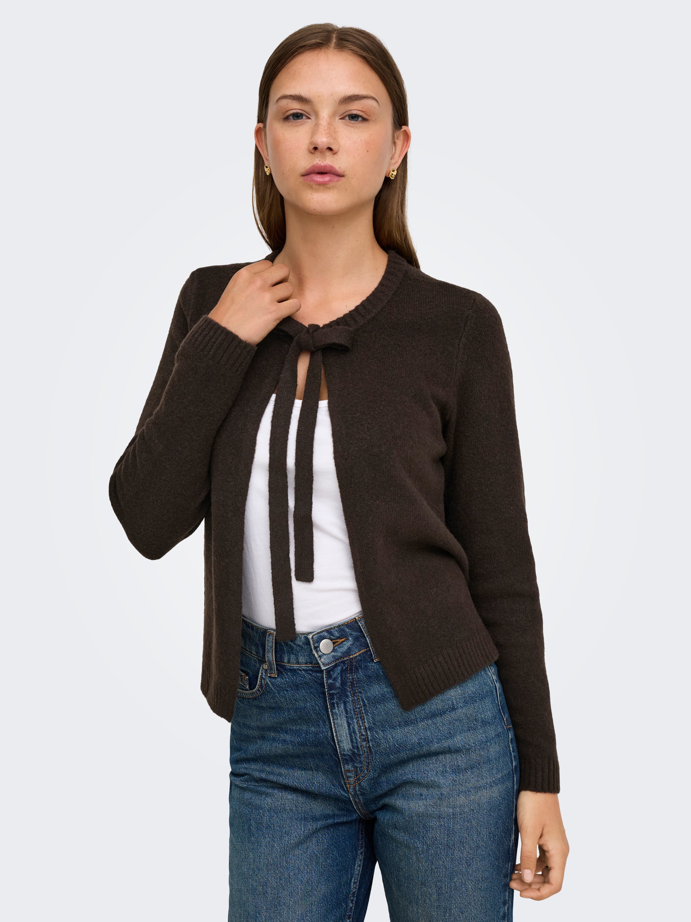 ONLY Strickjacke "ONLJESSIE LS ONE STRING CARDIGA KNT"