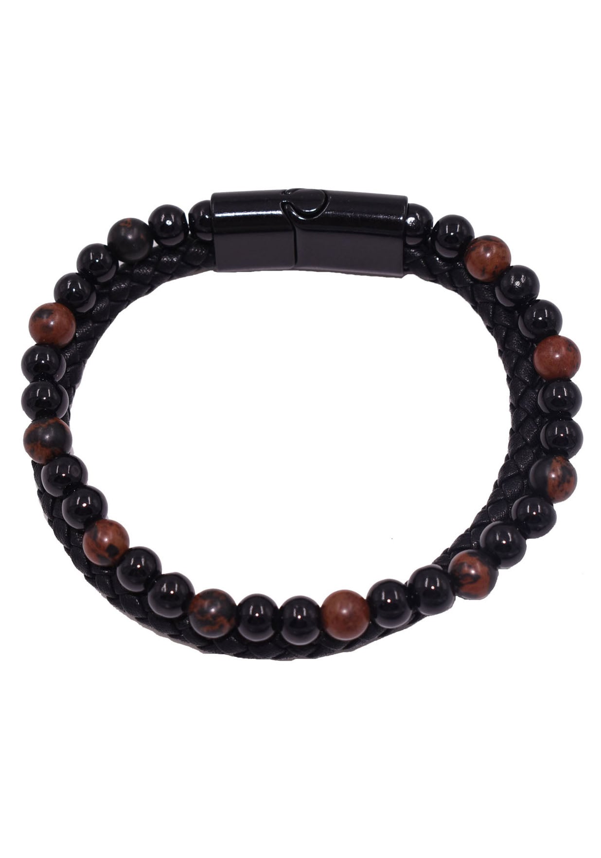 Firetti Lederarmband »Schmuck Geschenk Armschmuck Edelsteinarmband Onyx«, Made in Germany - mit Onyx, Jaspis