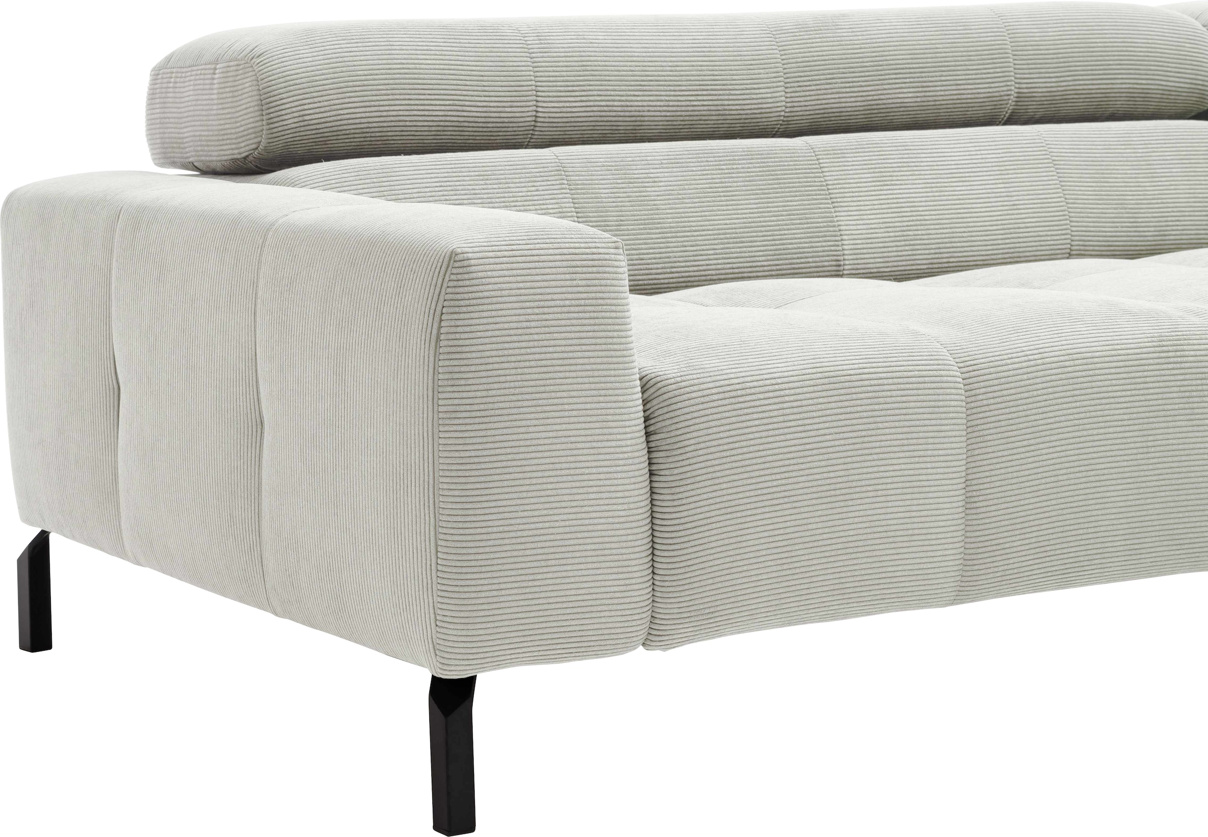 Places of Style Ecksofa »Cleveland, L-Form, incl. Kopfteilverstellung, Breite 276 cm«, wahlweise elektrischer Sitzvorzug