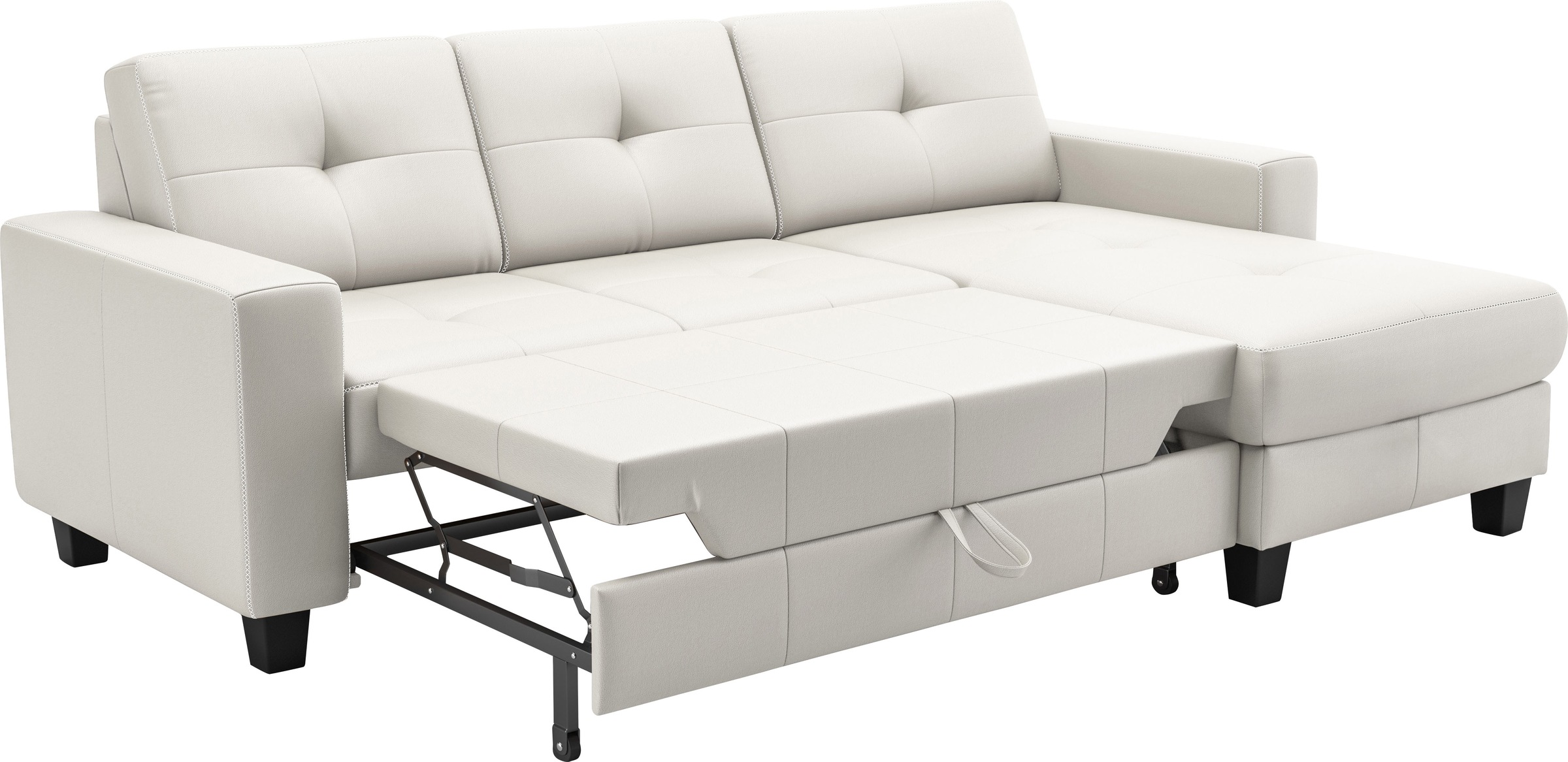 Places of Style Ecksofa »Varese«, wahlweise mit Bettfunktion und Bettkasten