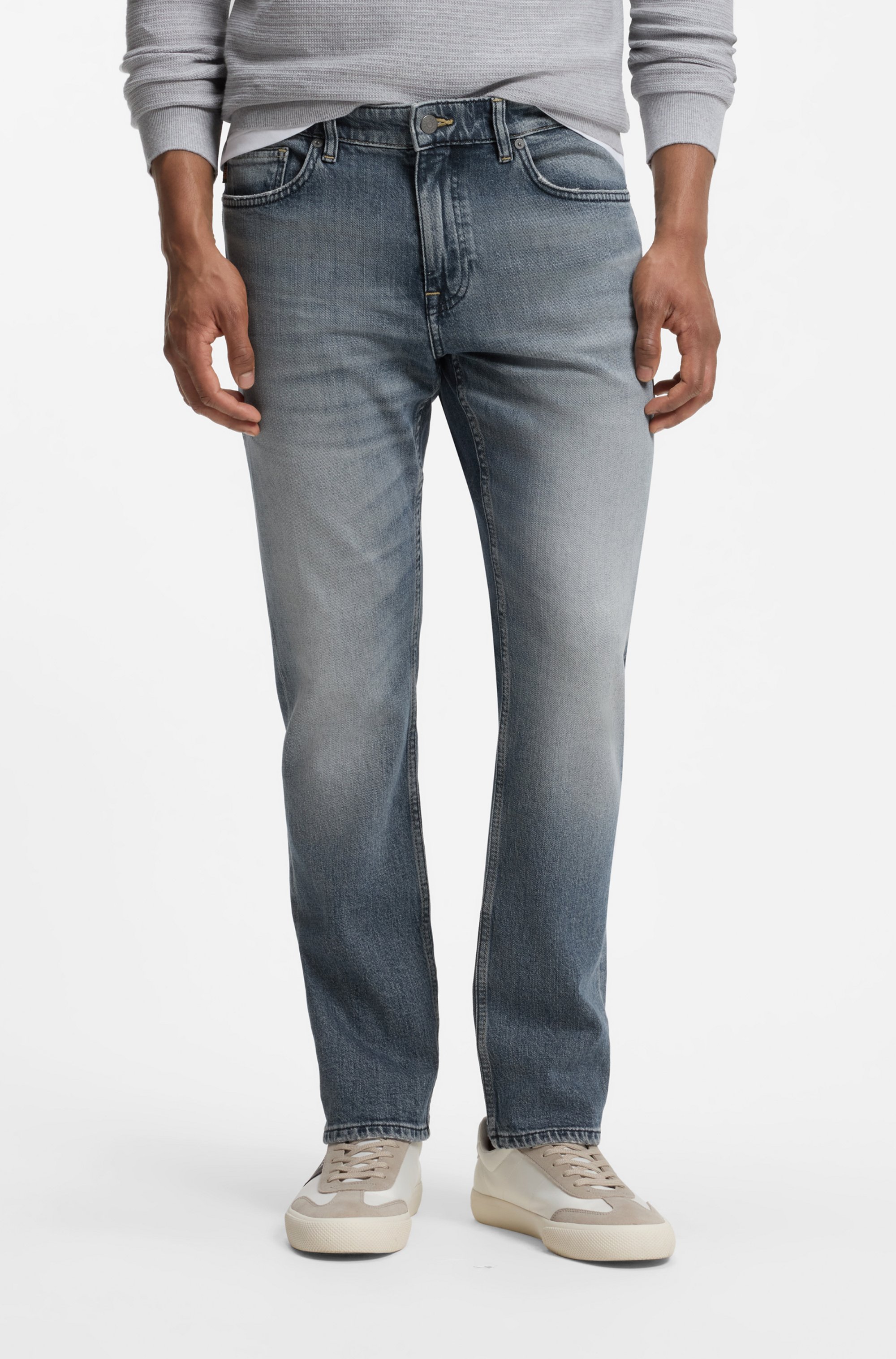 BOSS ORANGE Slim-fit-Jeans "Delaware Soft-Motion-Denim" Schmale Silhouette bei mittlerer Leibhöhe