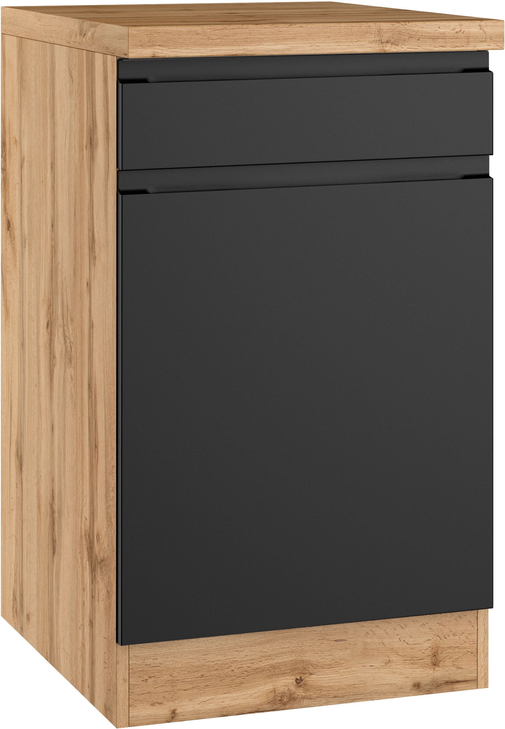 KOCHSTATION Unterschrank "KS-Virginia,neu in verbesserter Ausführung" Stauraum, Softclose, mit CPL-Arbeitsplatte, Breite 50 cm, 1 Tür, 1 Schubkasten, Soft-Close-Funktion