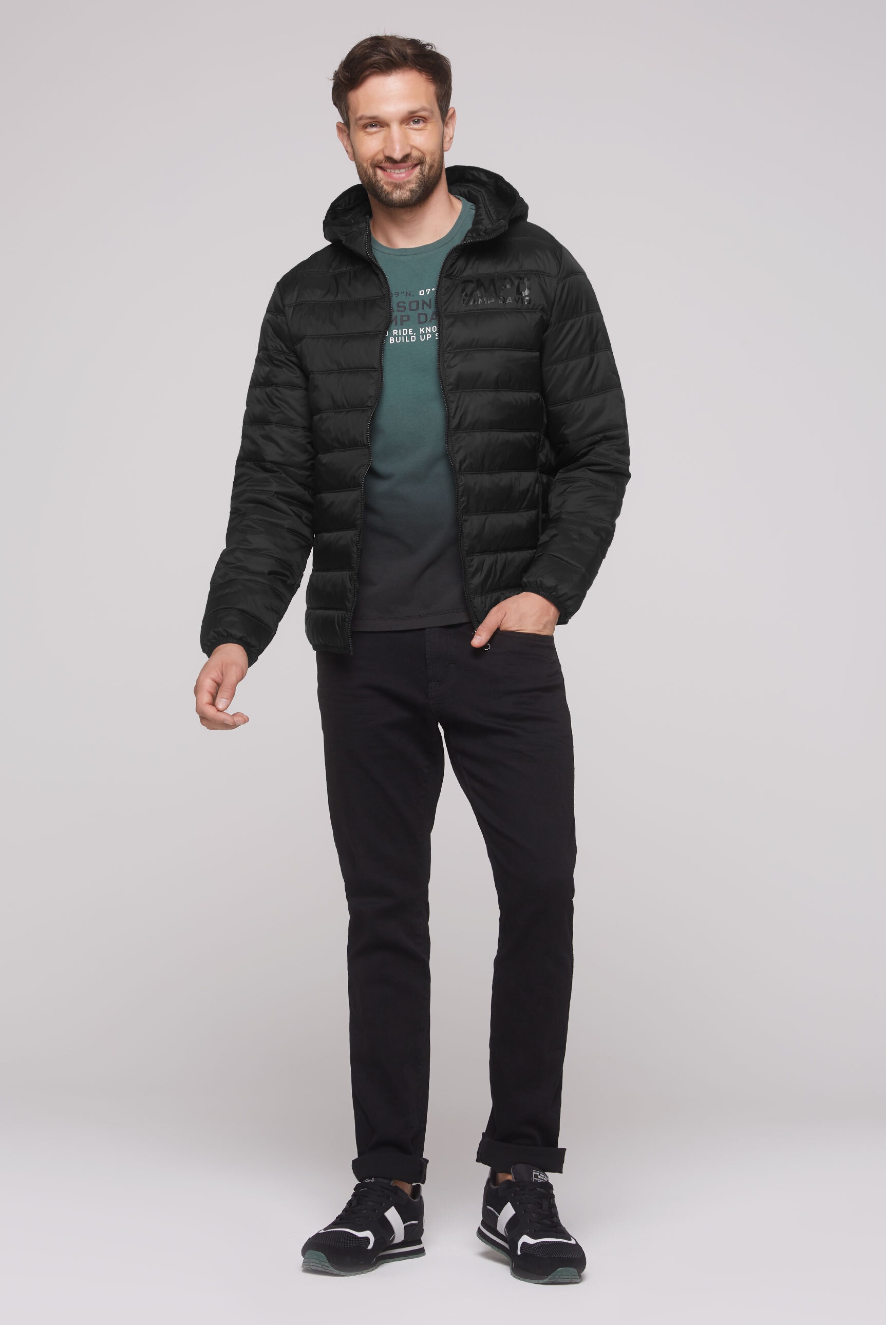 CAMP DAVID Outdoorjacke, mit Kapuze, mit Innentaschen