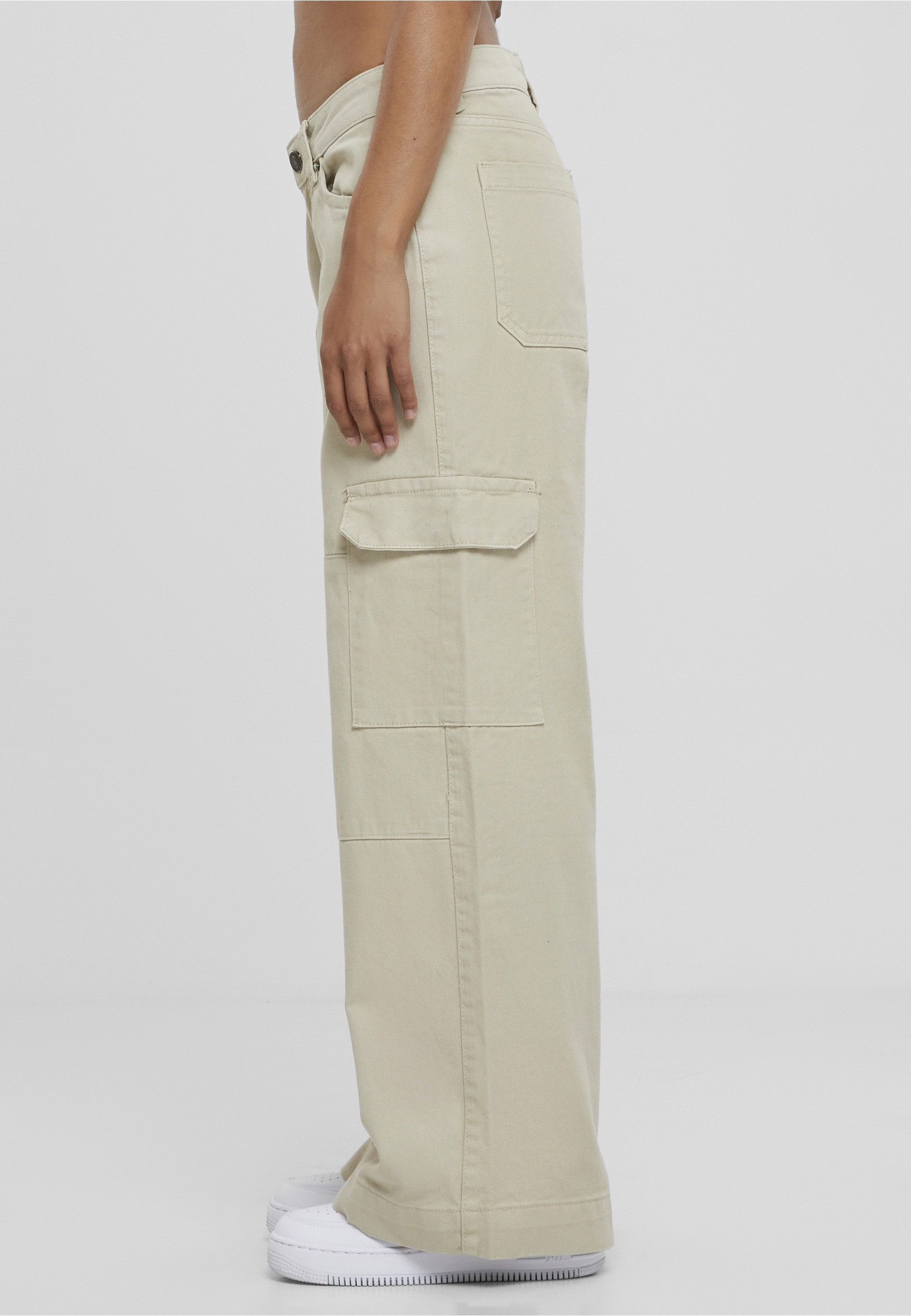 URBAN CLASSICS Cargojeans »Urban Classics Damen Ladies Low Waist Cargo Pants«