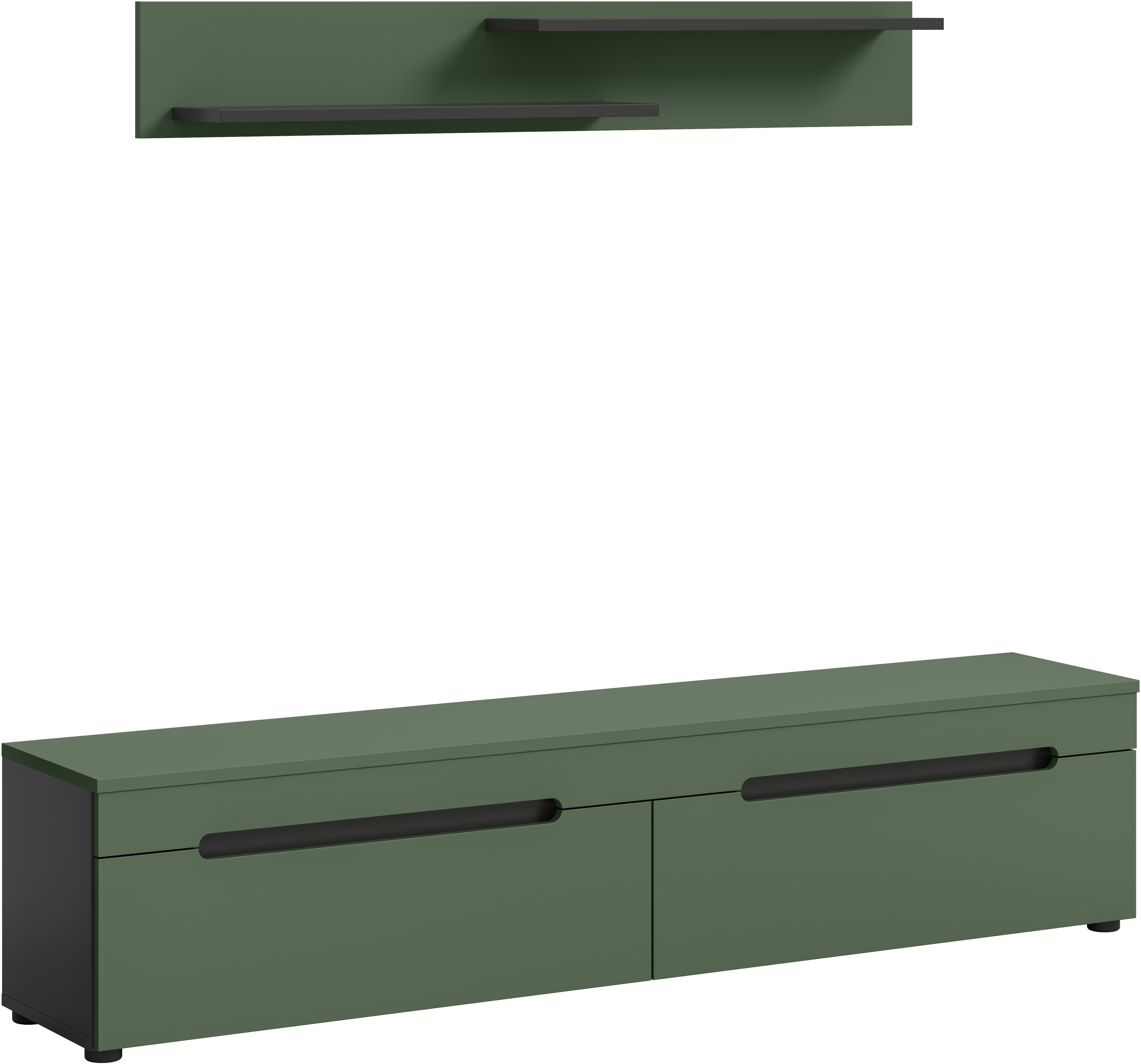 Home affaire Wohnwand "REHAT, TOPSELLER, 2-teilig, wahlweise stehend und hängend montierbar" Set bestehend aus: Wandboard (13x19x8 cm) und Lowboard (170x38x33 cm), 2 Stk. tlg.