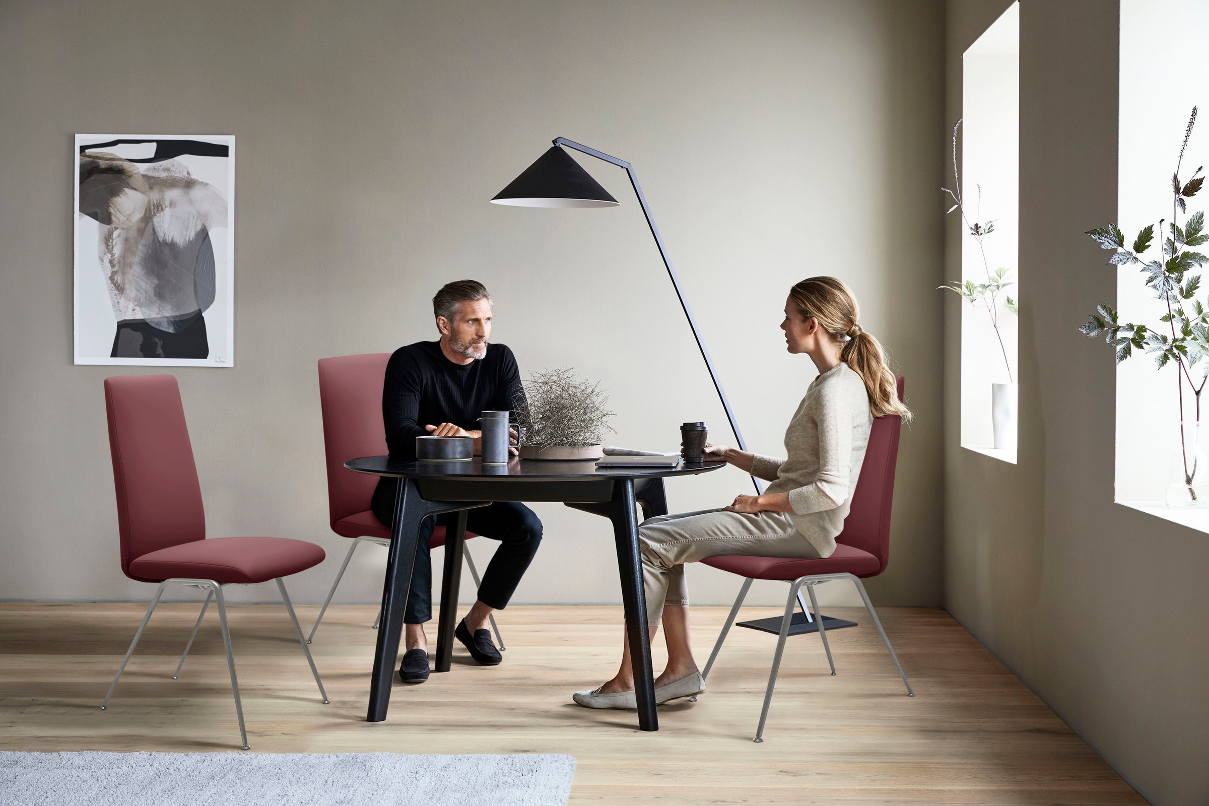 Stressless® Polsterstuhl »Laurel«, Leder BATICK, High Back, Größe L, mit Beinen aus Stahl in Chrom glänzend