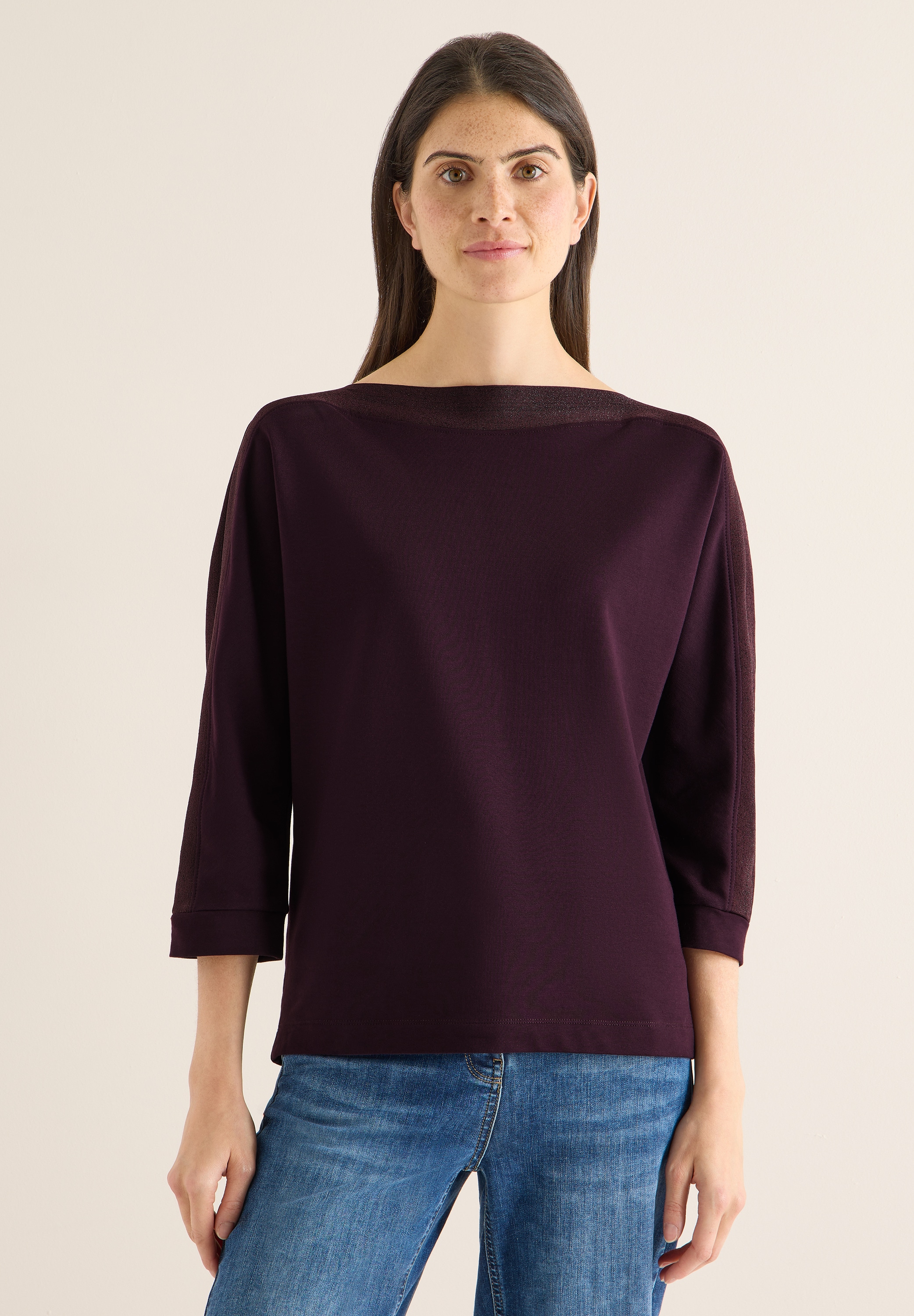 Cecil 3/4-Arm-Shirt mit U-Boot-Ausschnitt günstig online kaufen