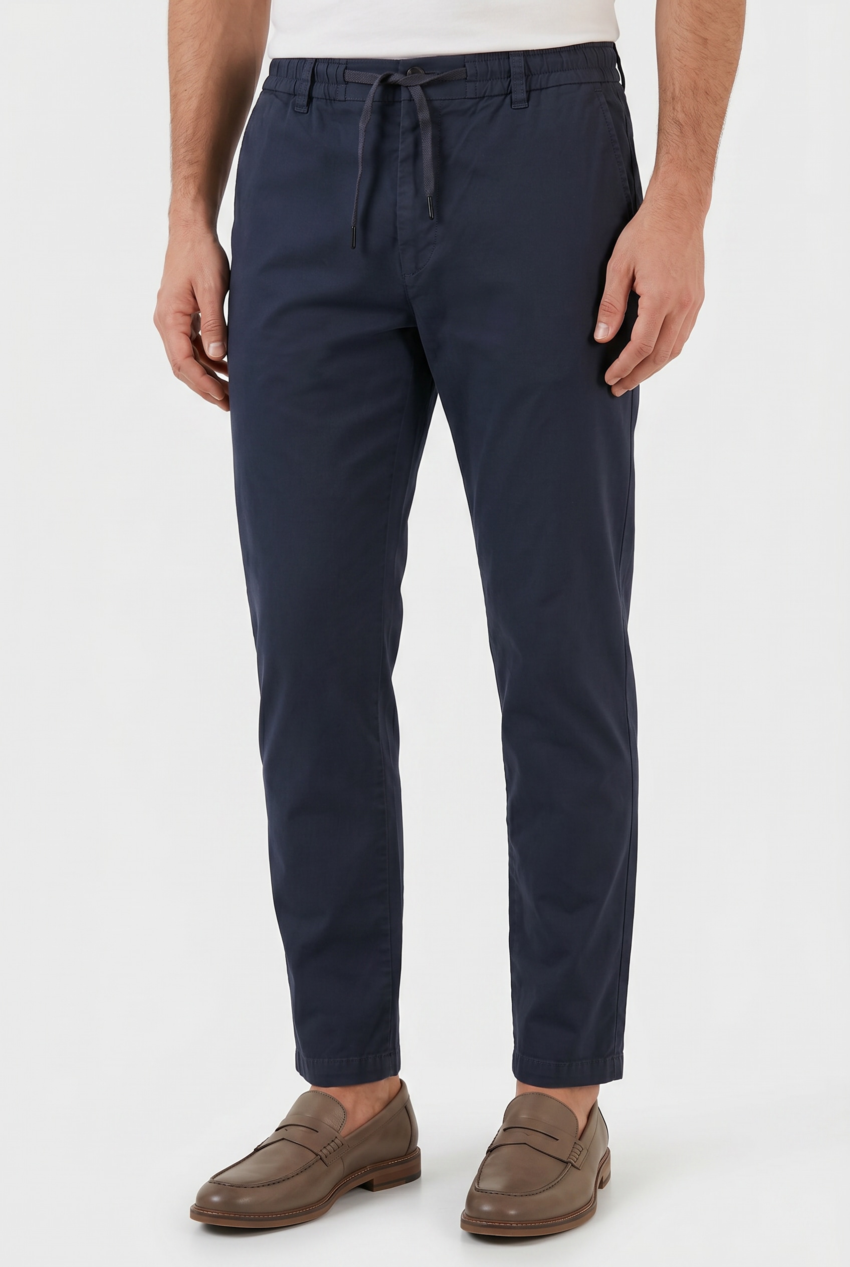 BOSS ORANGE Chinohose Tapered Fit, Stretch-Qualität, Komfortbund mit Tunnelzug